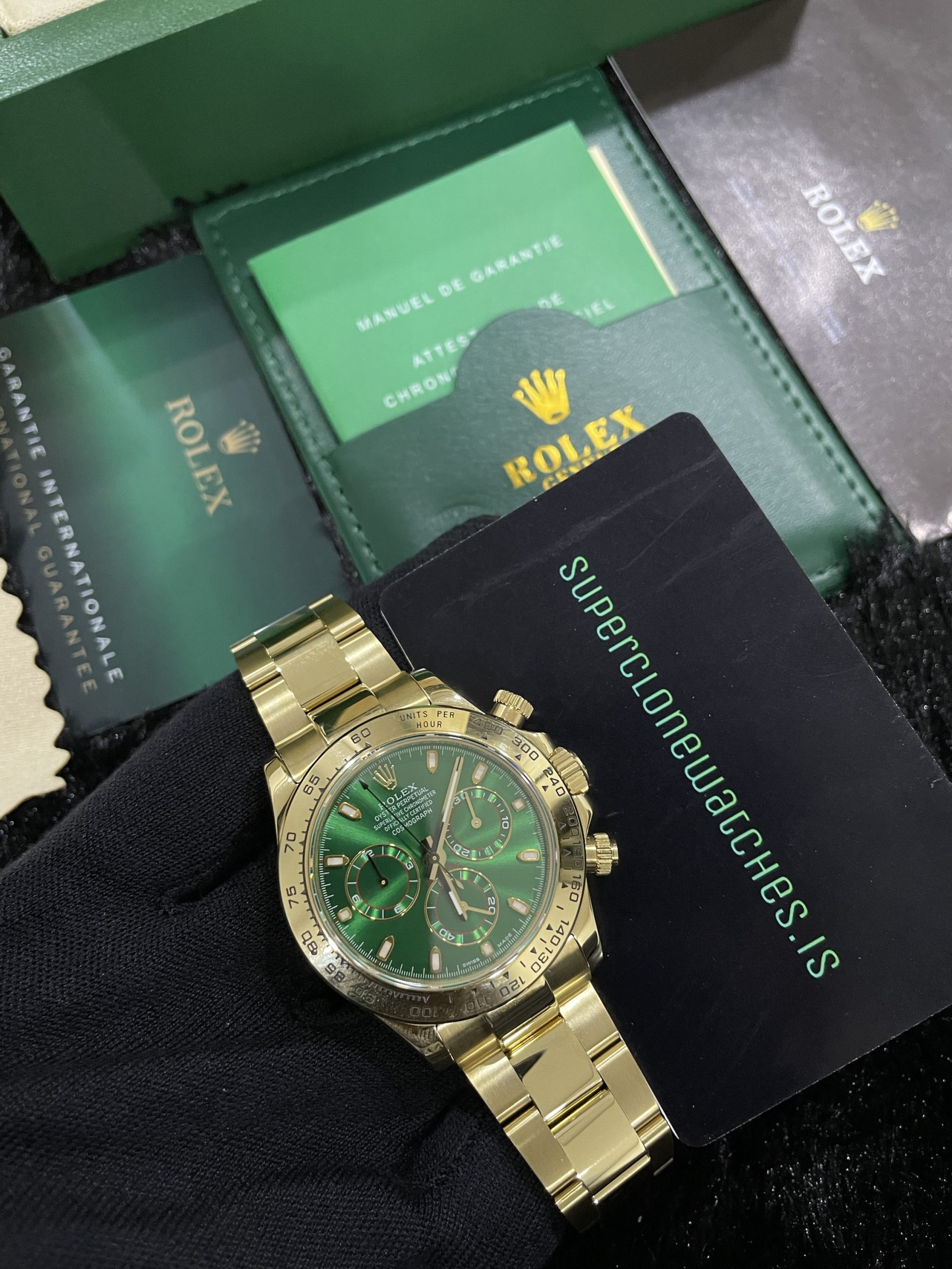 Rolex Daytona 116508 Gold Green