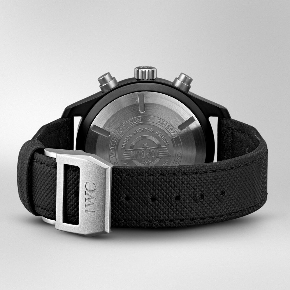 IWC Schaffhausen IW389001 Pilot's Watch Chronograph Top Gun Black Arabic Ceramic Black Leather 44mm Automatic- IW389001