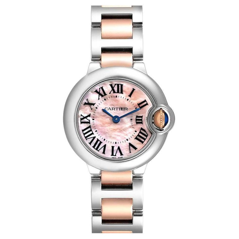 CARTIER BALLON BLEU Pink Mother of Pearl Dial 28mm W6920034