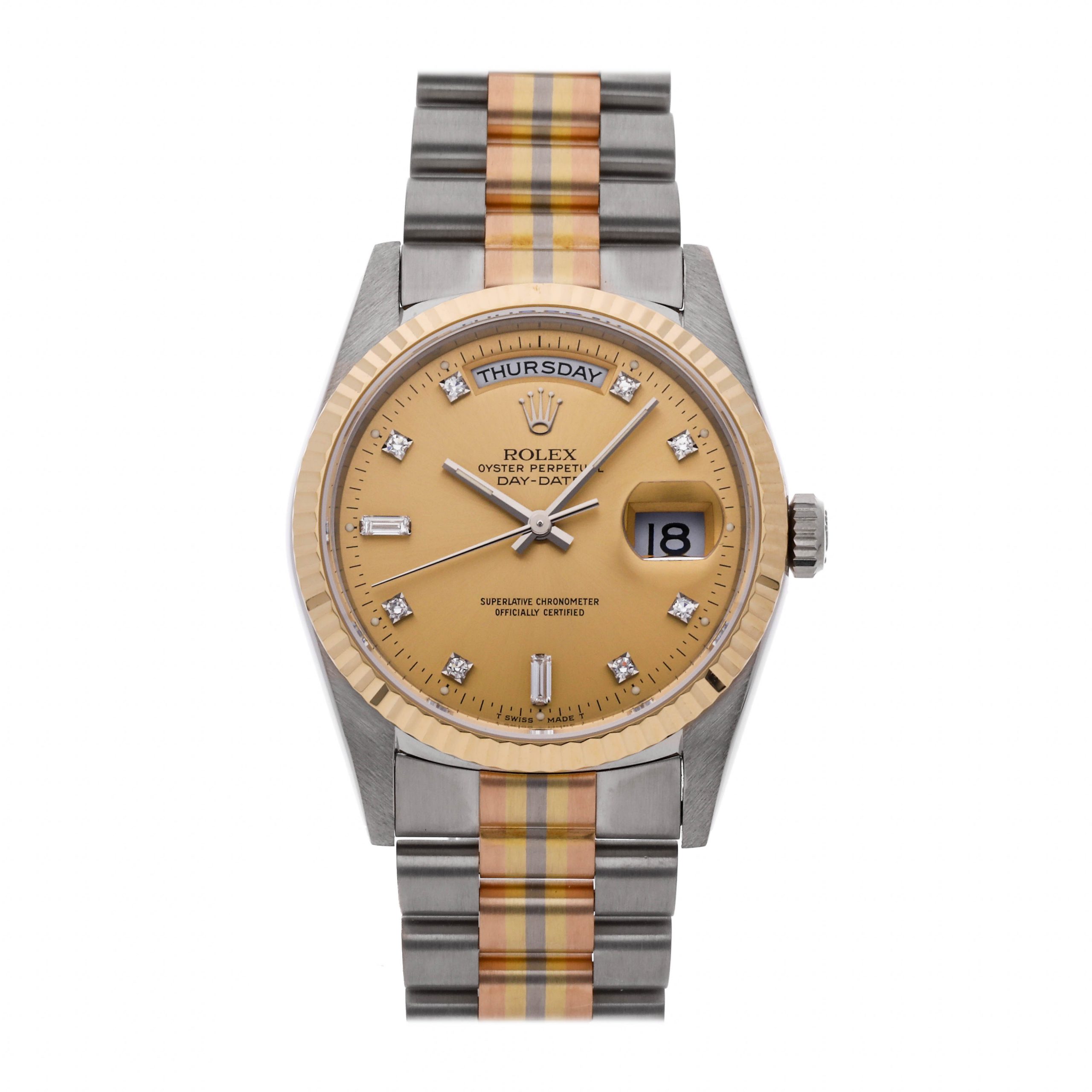 Rolex Super Clone Watch : Day-Date Tridor 18239B CHP DIA TRI