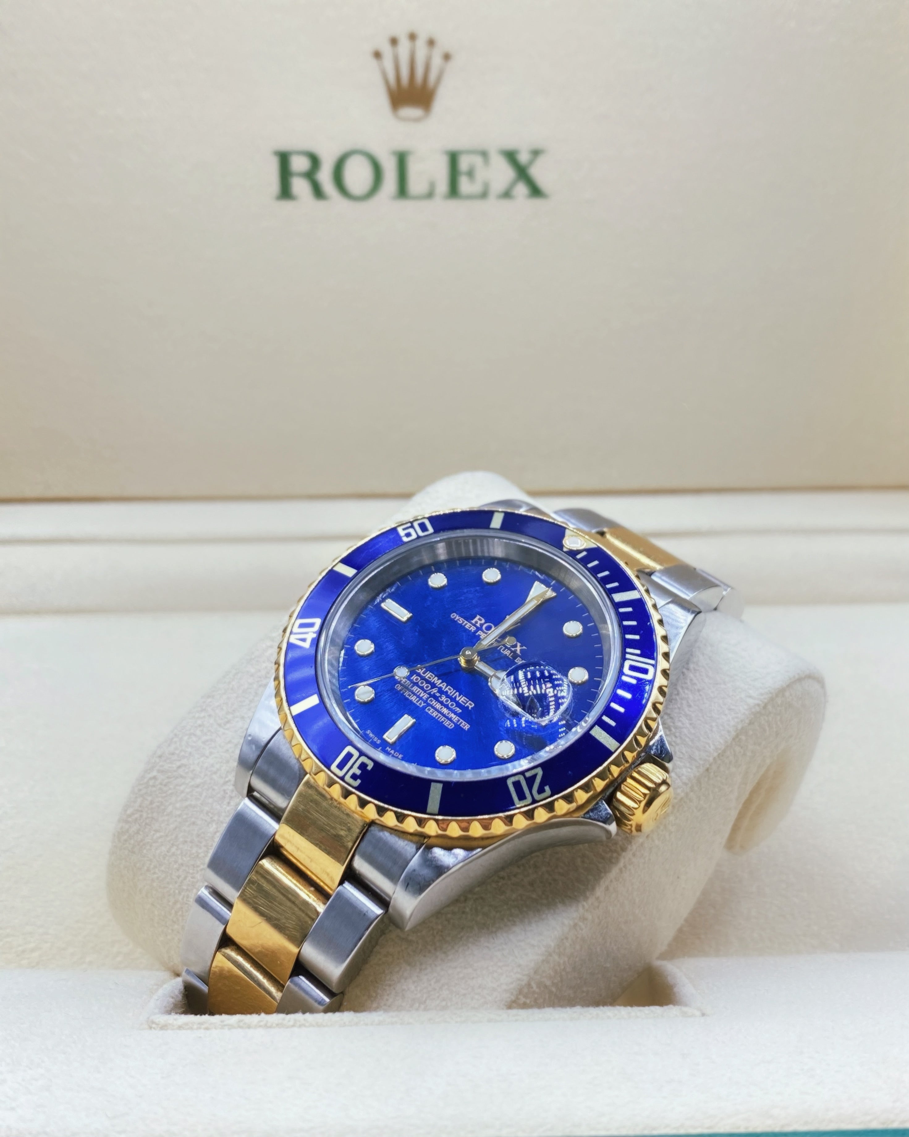Rolex Submariner, Two-Tone, Blue Bezel and Dial 16613