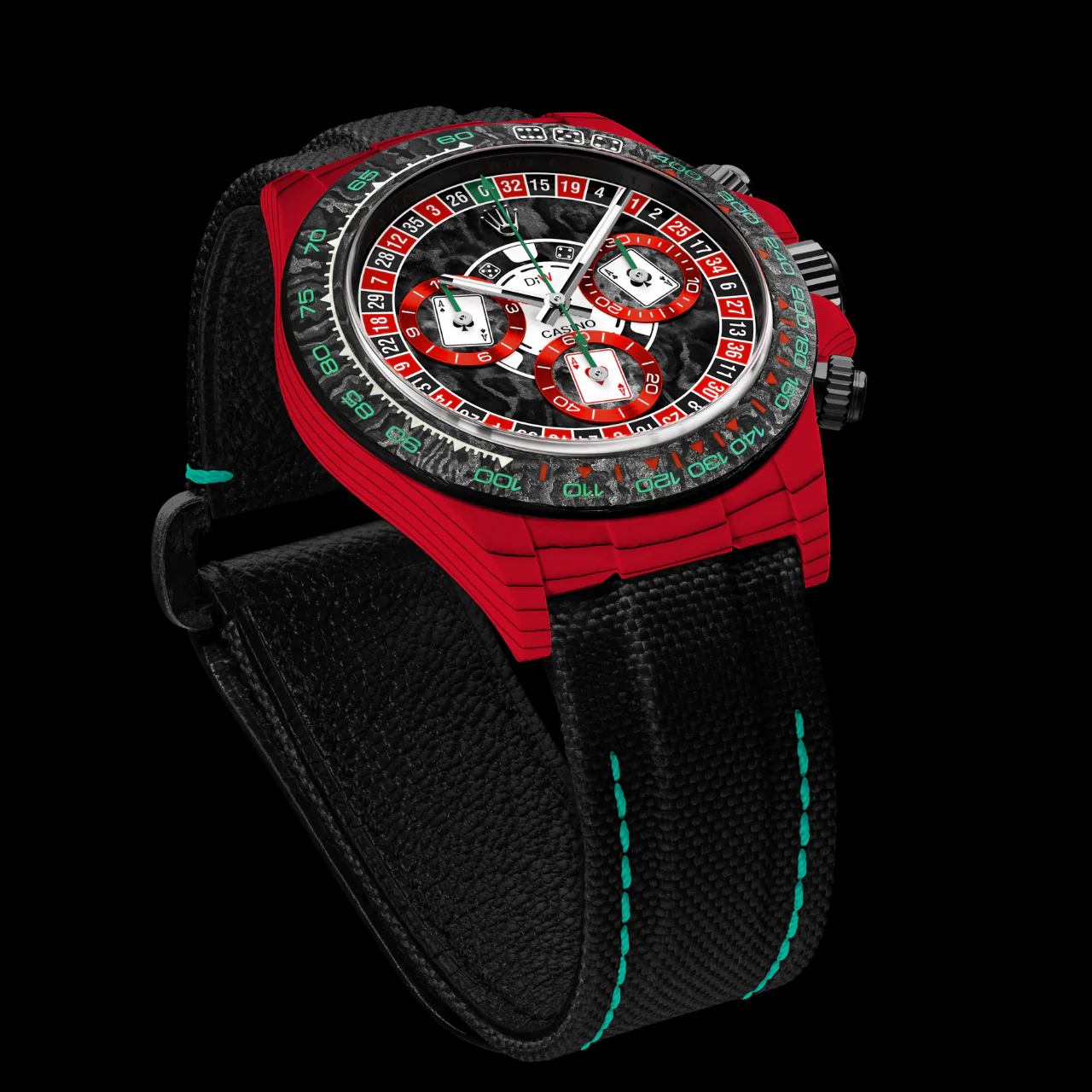 BEST DEAL Rolex Daytona DiW LUCKY PLAYER 3 CarboQuartz