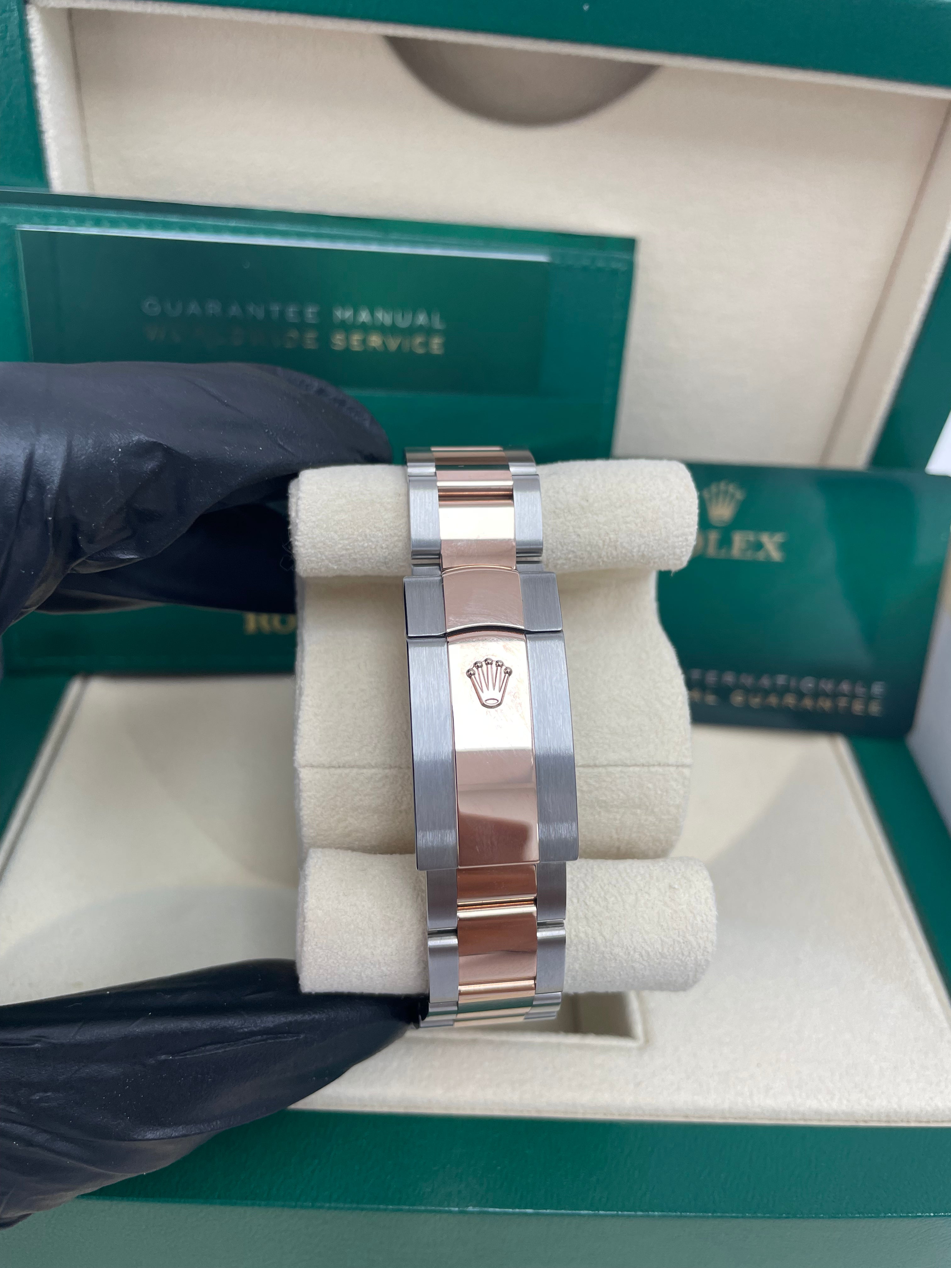 Rolex Steel and Rose Gold Datejust 41mm - Fluted Bezel - Slate Gray Wimbledon Roman Dial (Reference #126331)