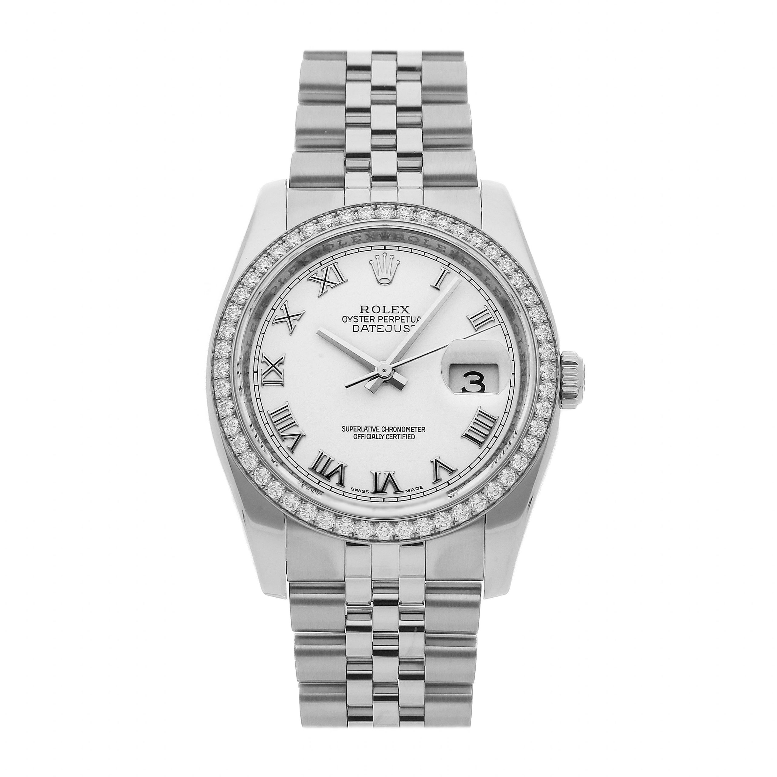 Rolex Super Clone Watch : Datejust 116244 WHT ROM JUB