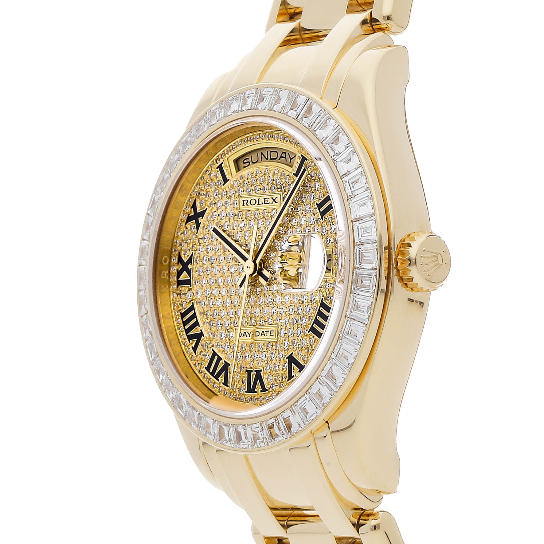 Rolex Super Clone Watch : Day-Date 18958BR PV BLK ROM PRL