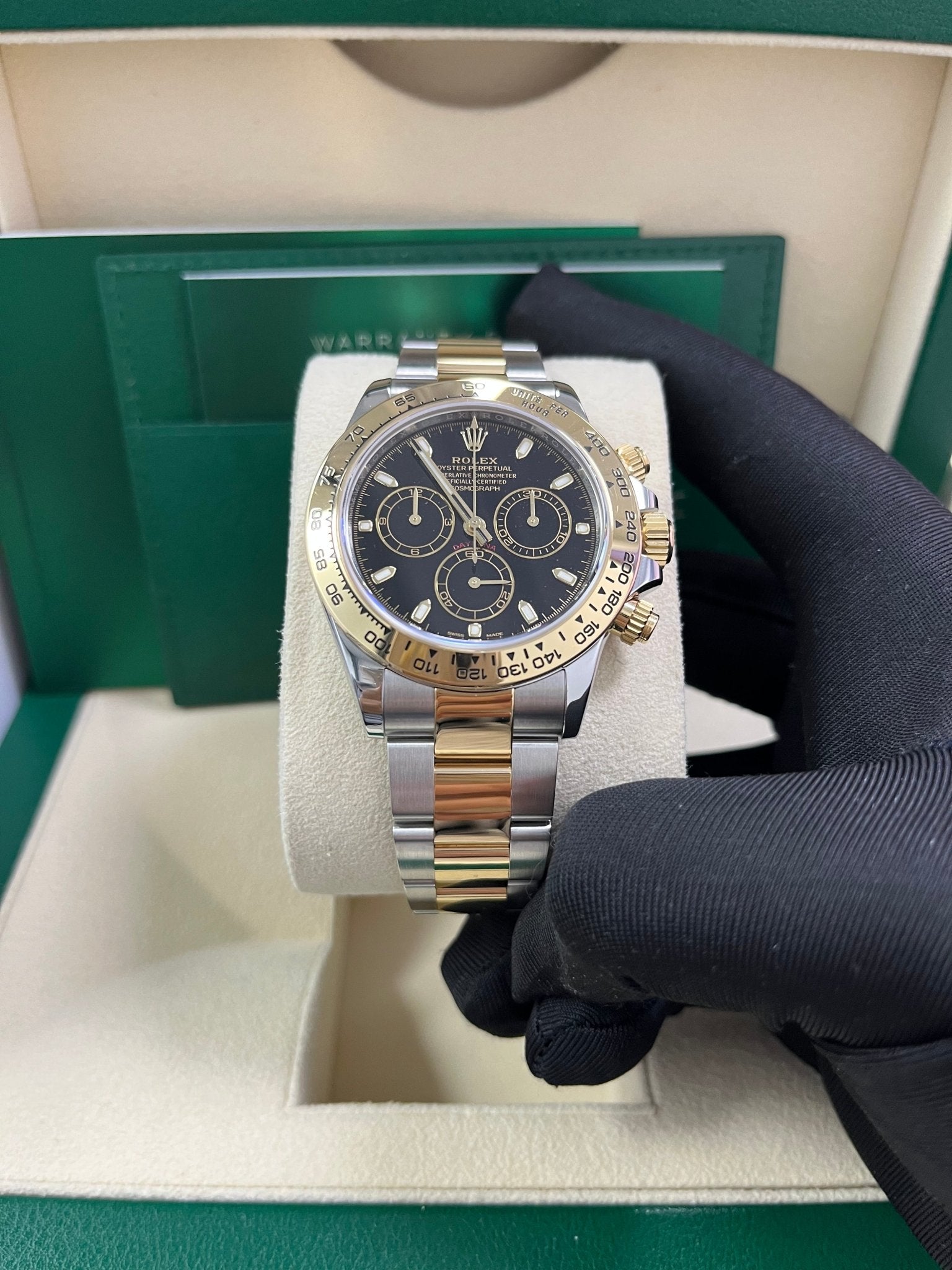 Rolex Daytona 40mm Yellow Rolesor Cosmograph - Black Index Dial (Ref# 116503)