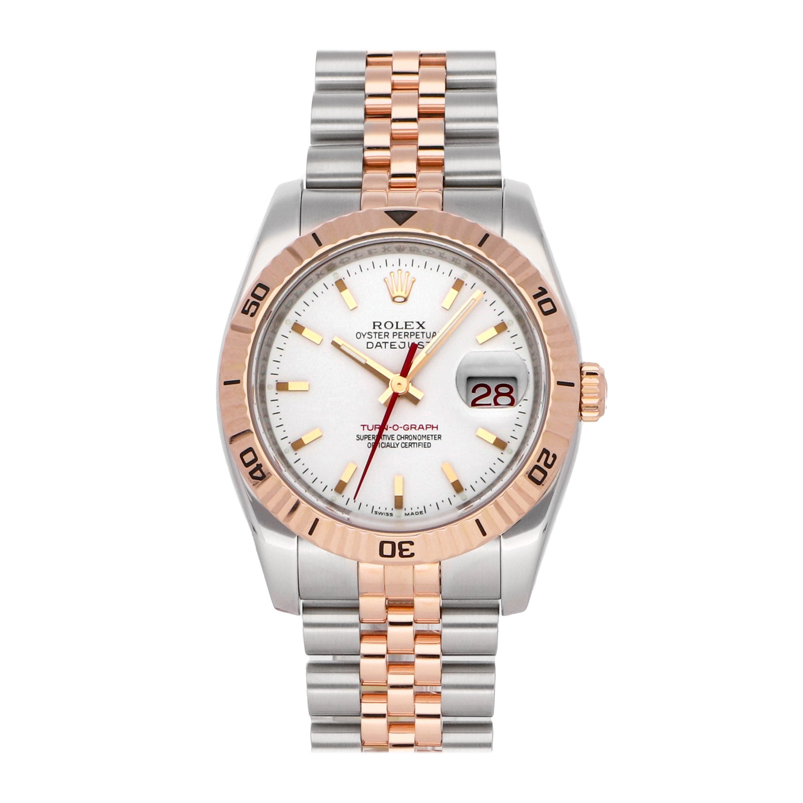 Rolex Super Clone Watch : Datejust Turn-O-Graph 116261 WHT IX JUB
