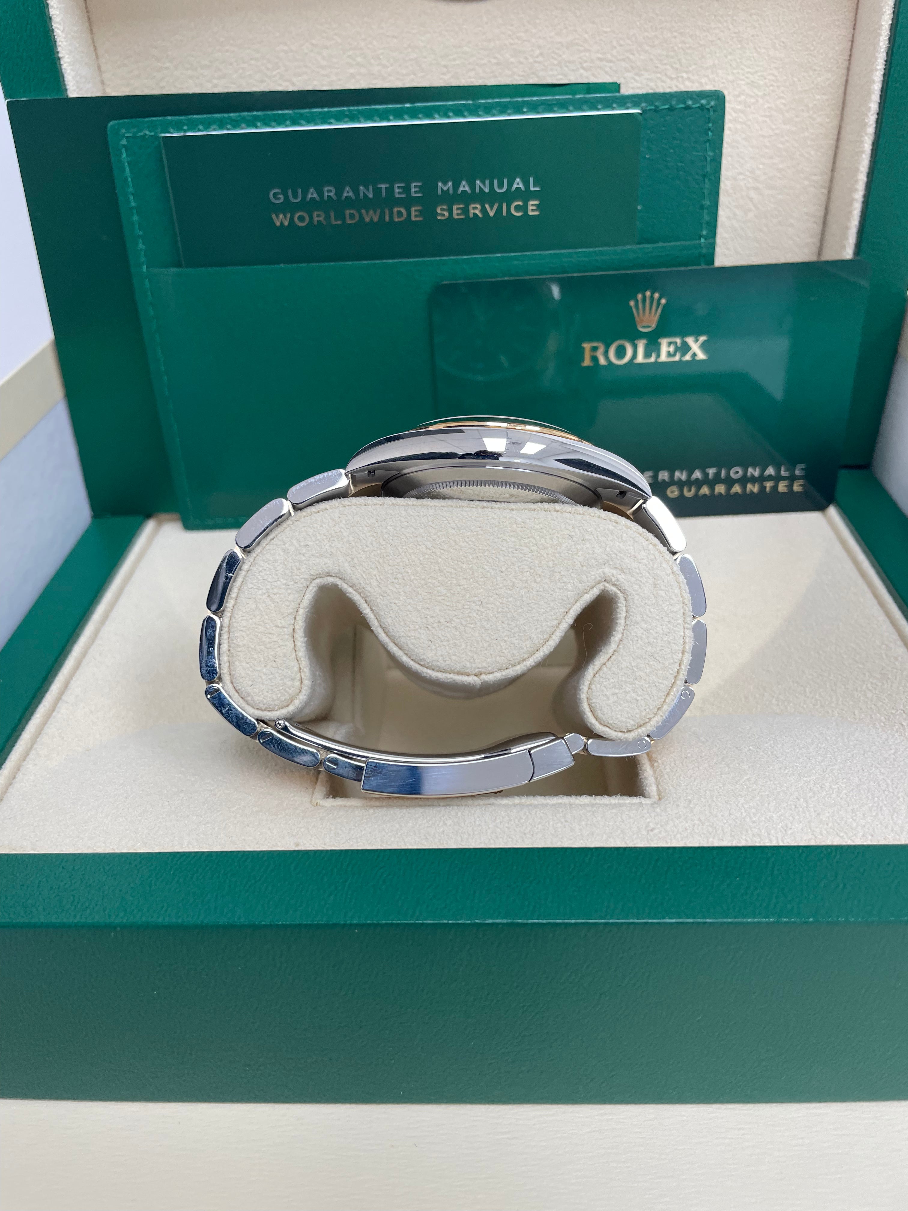 Rolex Steel and Yellow Gold Rolesor Datejust 41 Smooth Bezel Black Index Dial Oyster Bracelet (REF#126303)