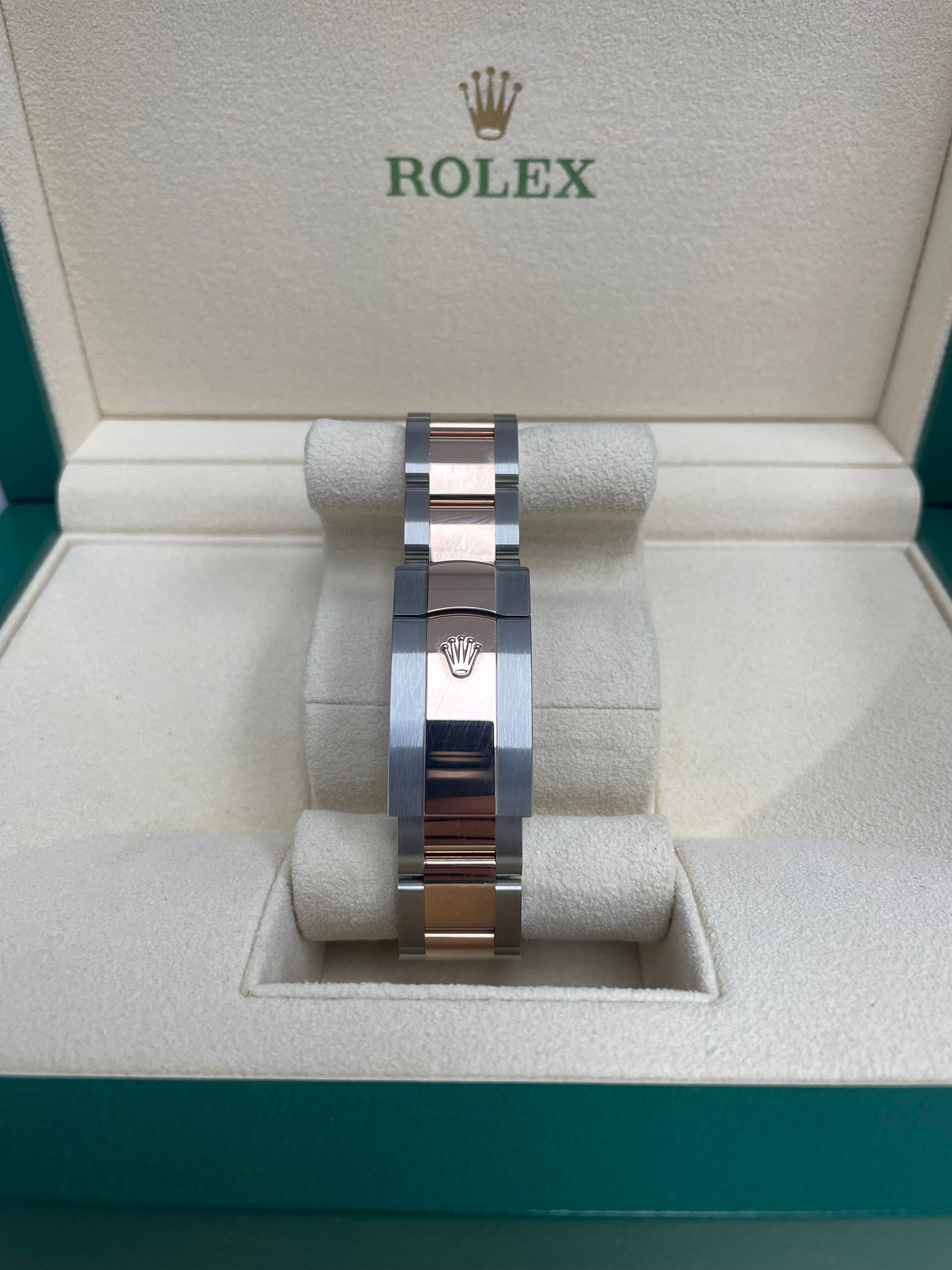 Rolex Steel and Rose Gold Datejust 41mm - Fluted Bezel - Slate Gray Wimbledon Roman Dial (Reference #126331)