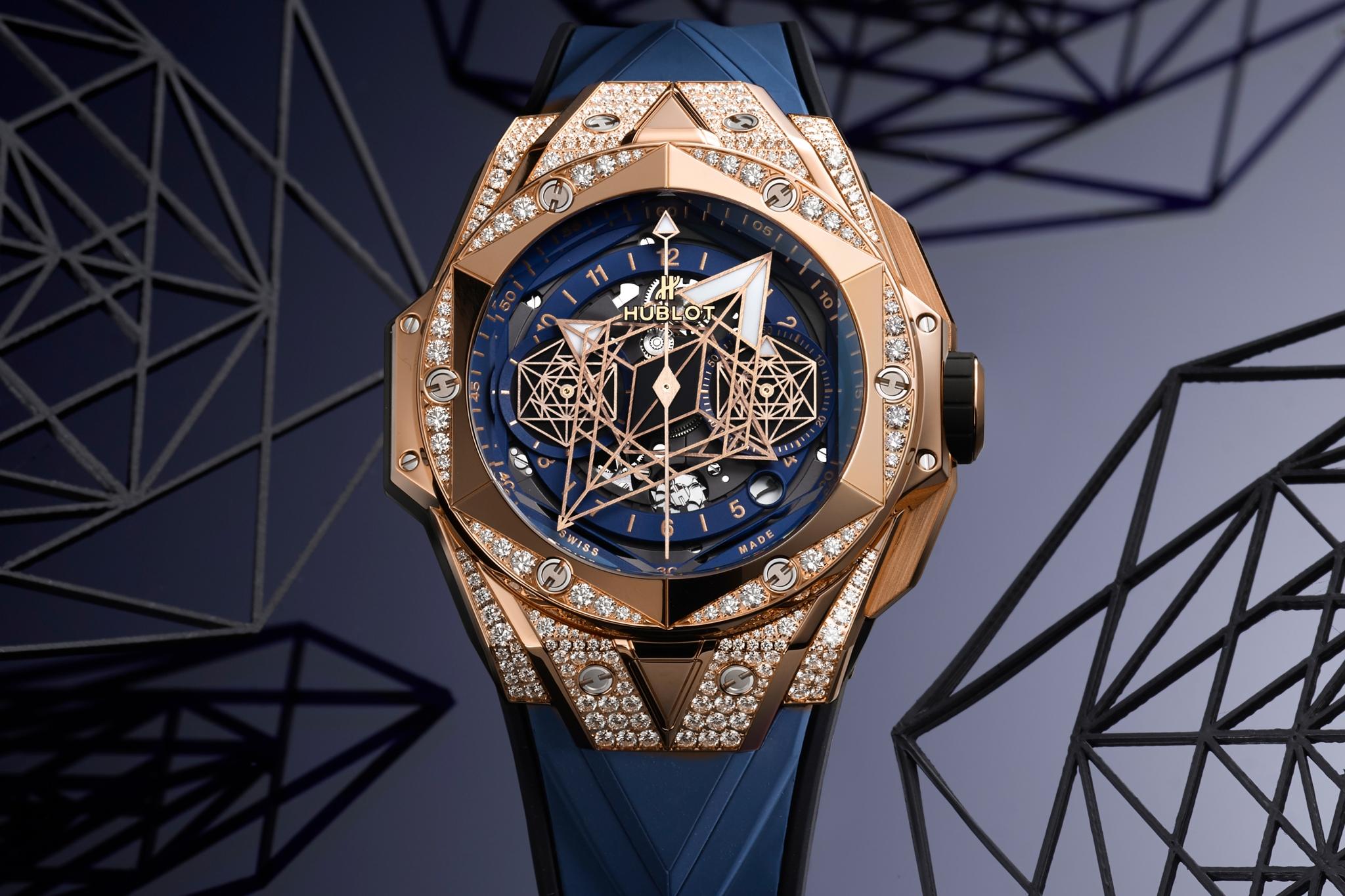 HUBLOT BIG BANG SANG BLEU II KING GOLD BLUE PAVÉ 45MM 418.OX.5108.RX.1604.MXM20