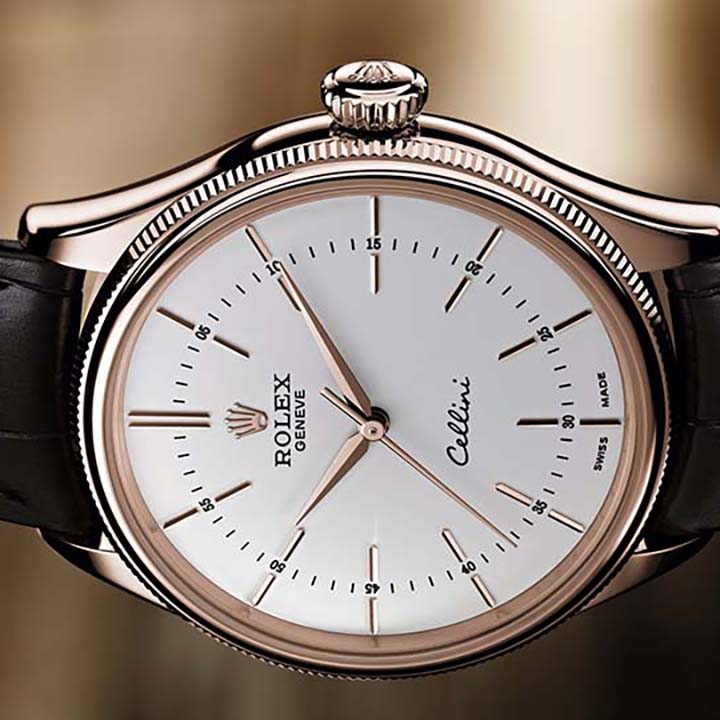 Rolex Cellini 39 mm 18 ct Everose gold polished finish m50505-0020