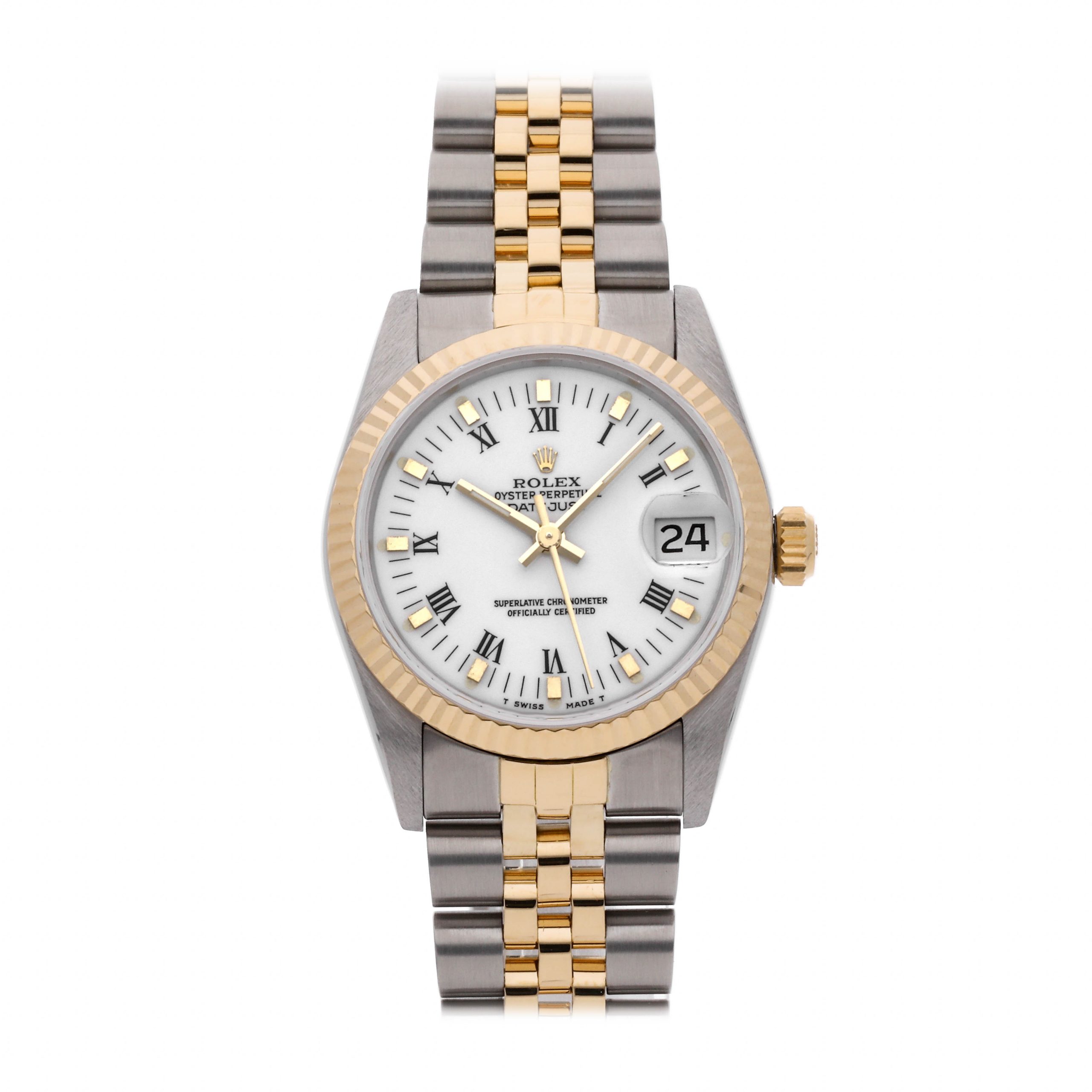 Rolex Super Clone Watch : Datejust 68273 WHT ROM IX JUB