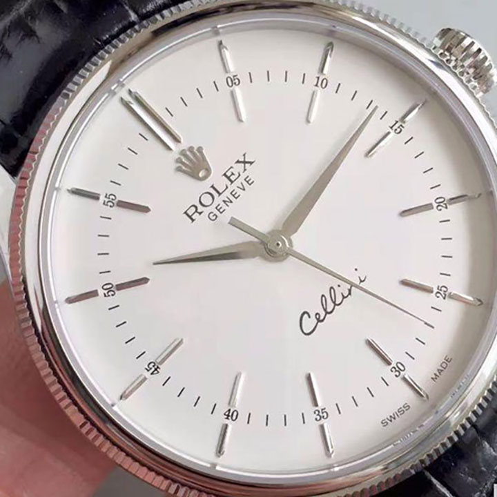 Rolex Cellini Time 39 mm 18 ct white gold polished finish m50509-0016