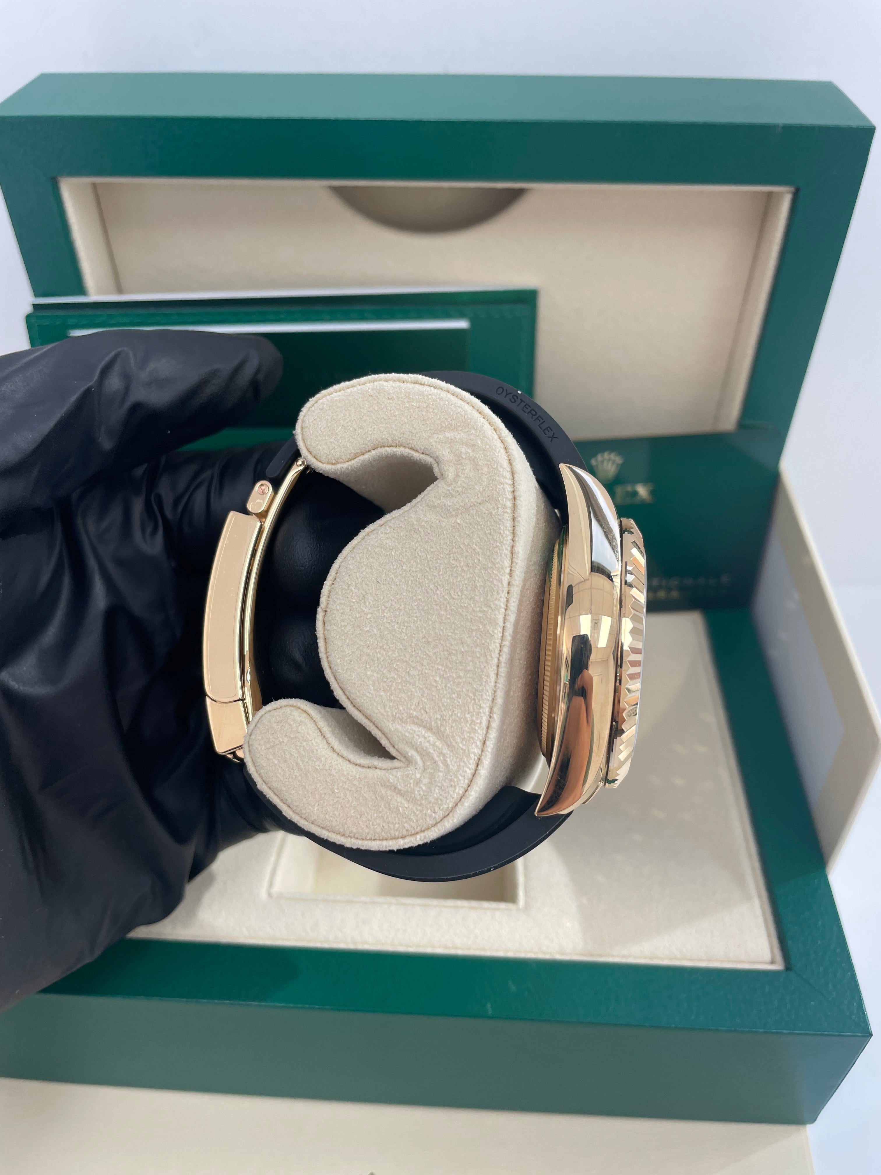 Rolex Yellow Gold Sky-Dweller Watch - White Index Dial - Oysterflex Bracelet (Ref# 326238)