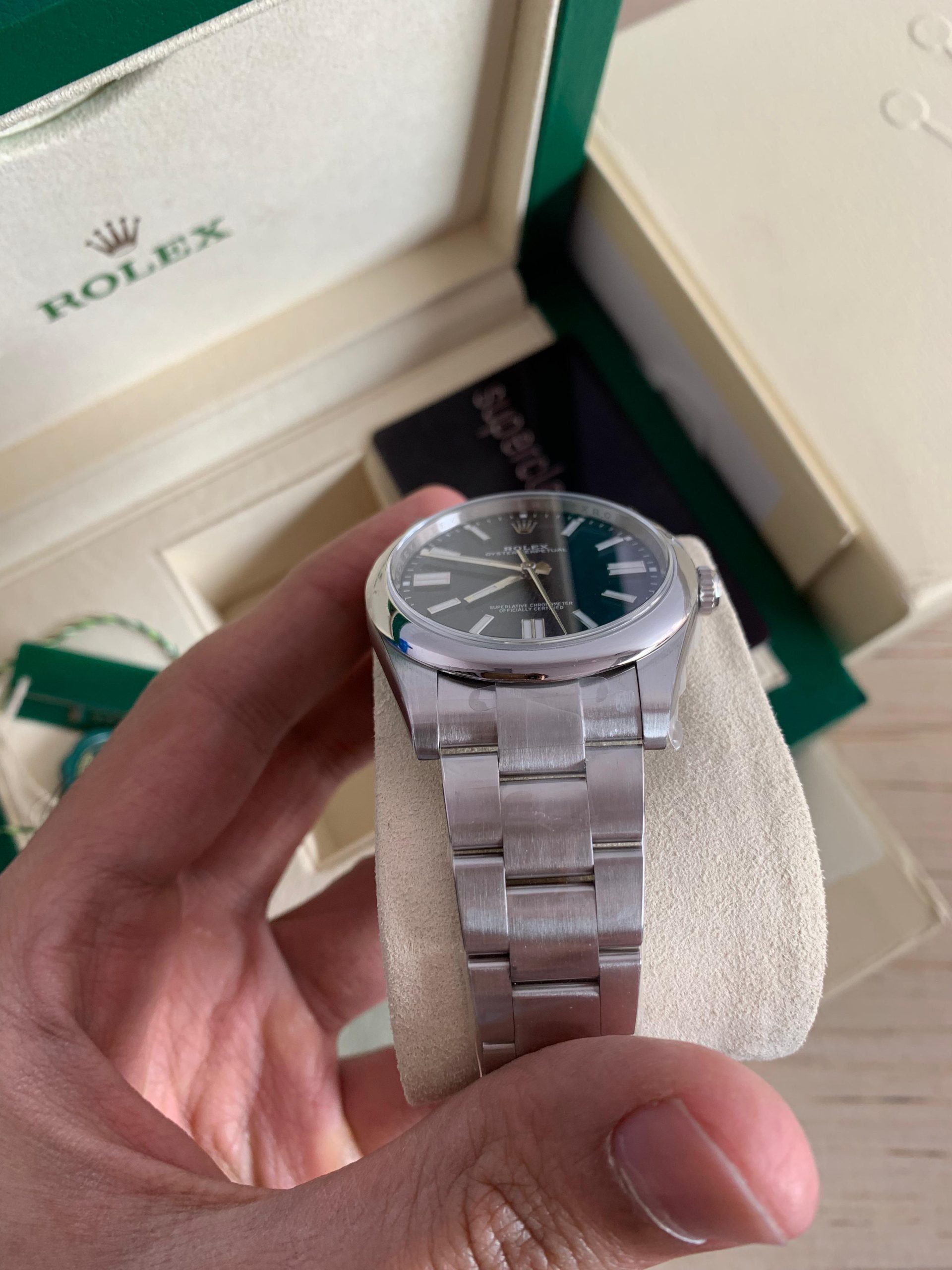 Rolex Oyster Perpetual 41 Blue Dial Super Copy 3230 Movement