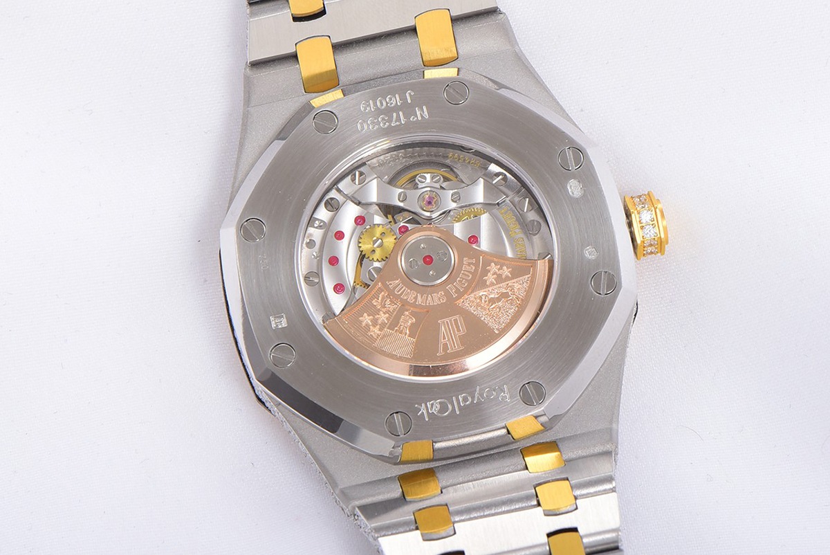Audemars Piguet Royal Oak Selfwinding 41 mm, Yellow Gold/Silver/Gem Set Ref. 15400SR.OO.1220SR.01