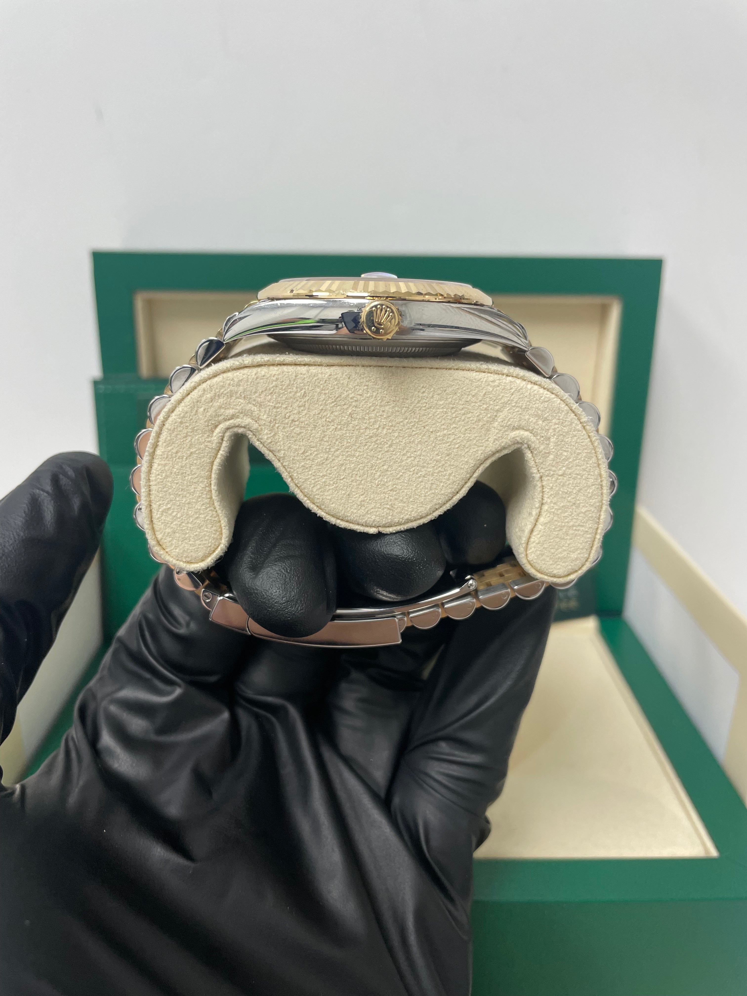 Rolex Datejust 41 Two-Tone Yellow Gold & Stainless Steel - Grey Slate Roman Wimbledon Dial - Fluted Bezel - Jubilee Bracelet (Ref# 126333)