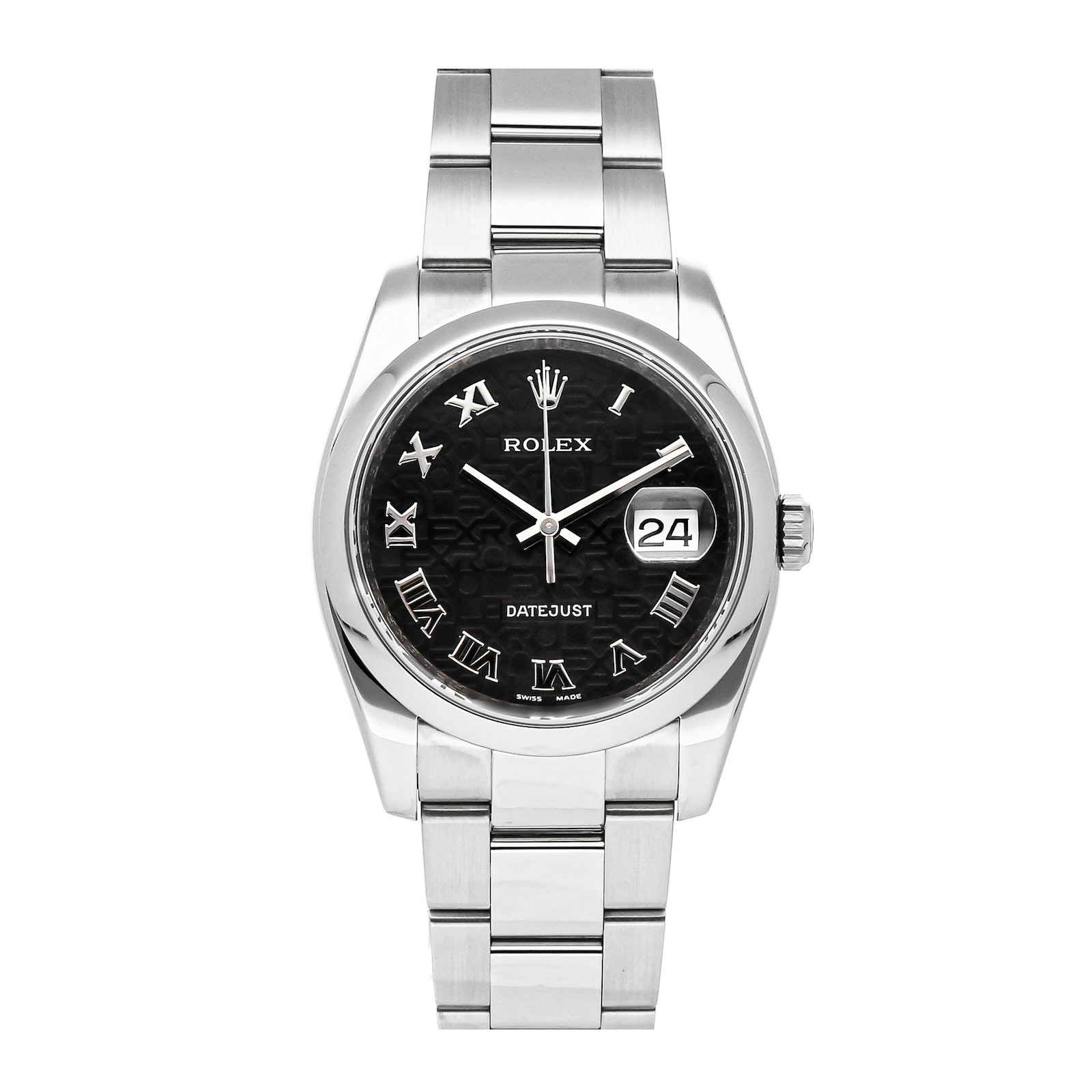 Rolex Super Clone Watch : Datejust 116200 BLK JUB ROM OYS