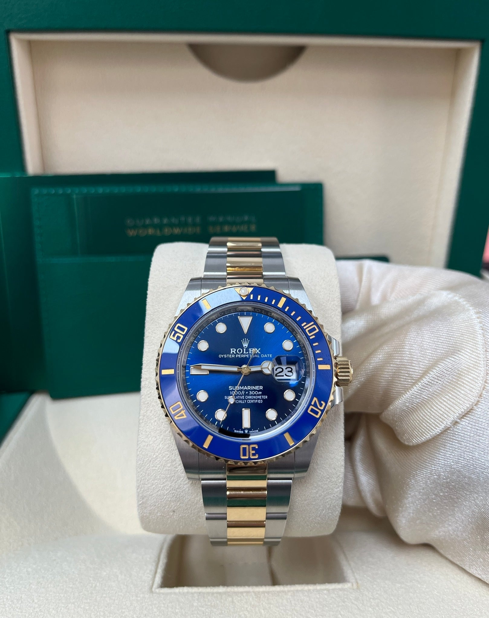 Rolex Submariner Two-Tone Yellow Gold & Steel Rolesor - Blue Dial Ceramic Bezel (Ref# 126613LB)