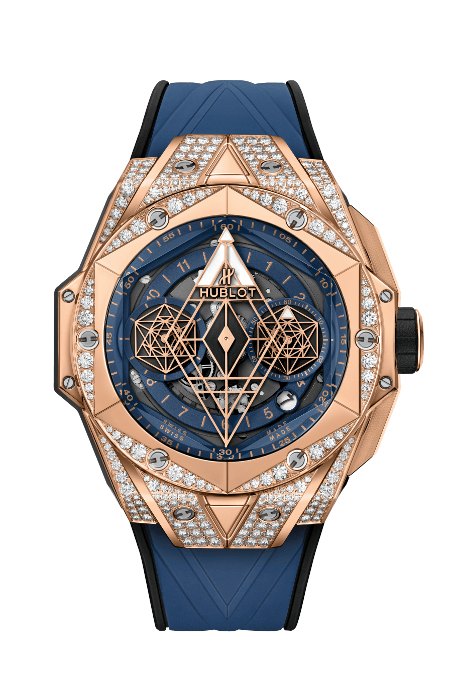 HUBLOT BIG BANG SANG BLEU II KING GOLD BLUE PAVÉ 45MM 418.OX.5108.RX.1604.MXM20