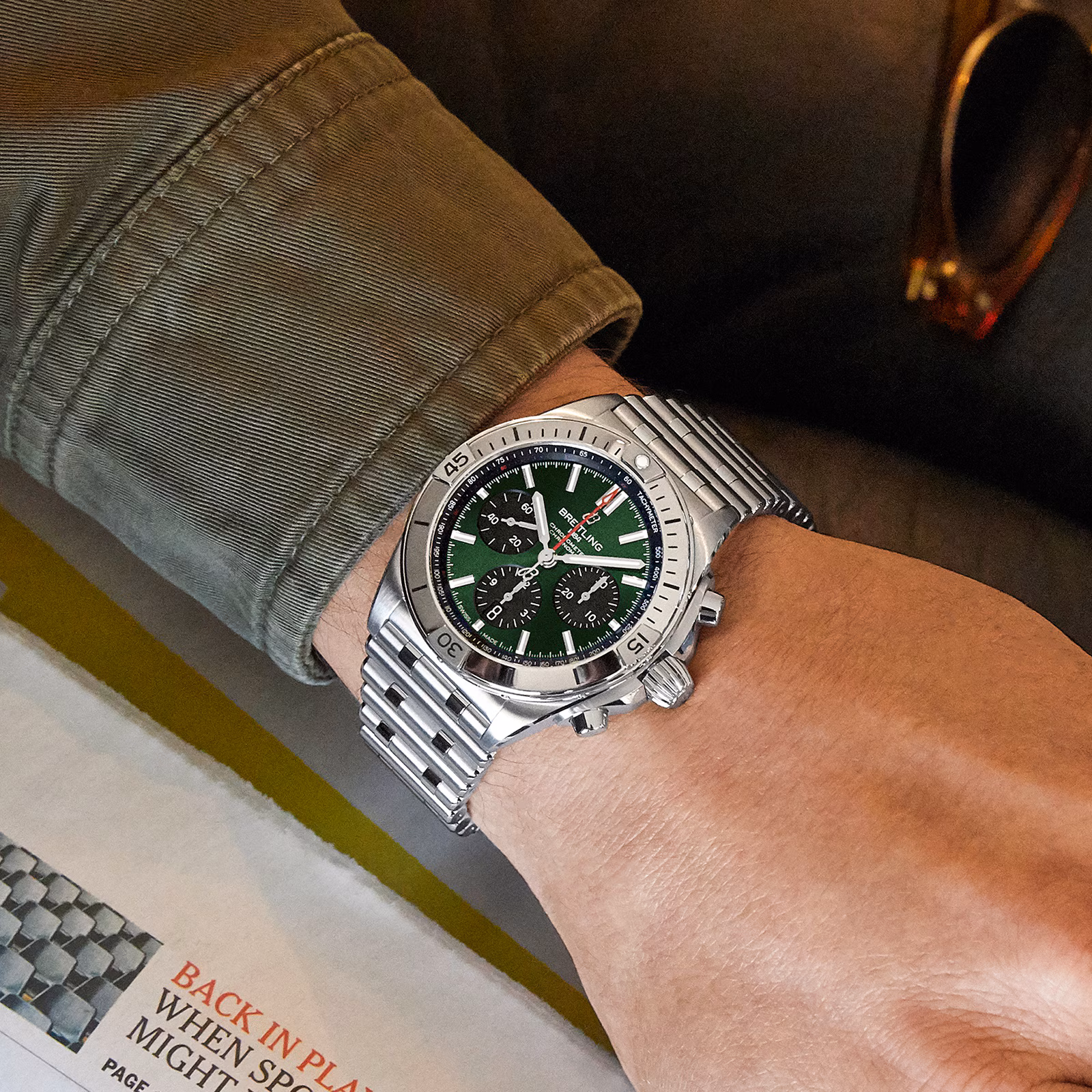 Breitling Bentley Green Dial Replica AB0134101L1A1