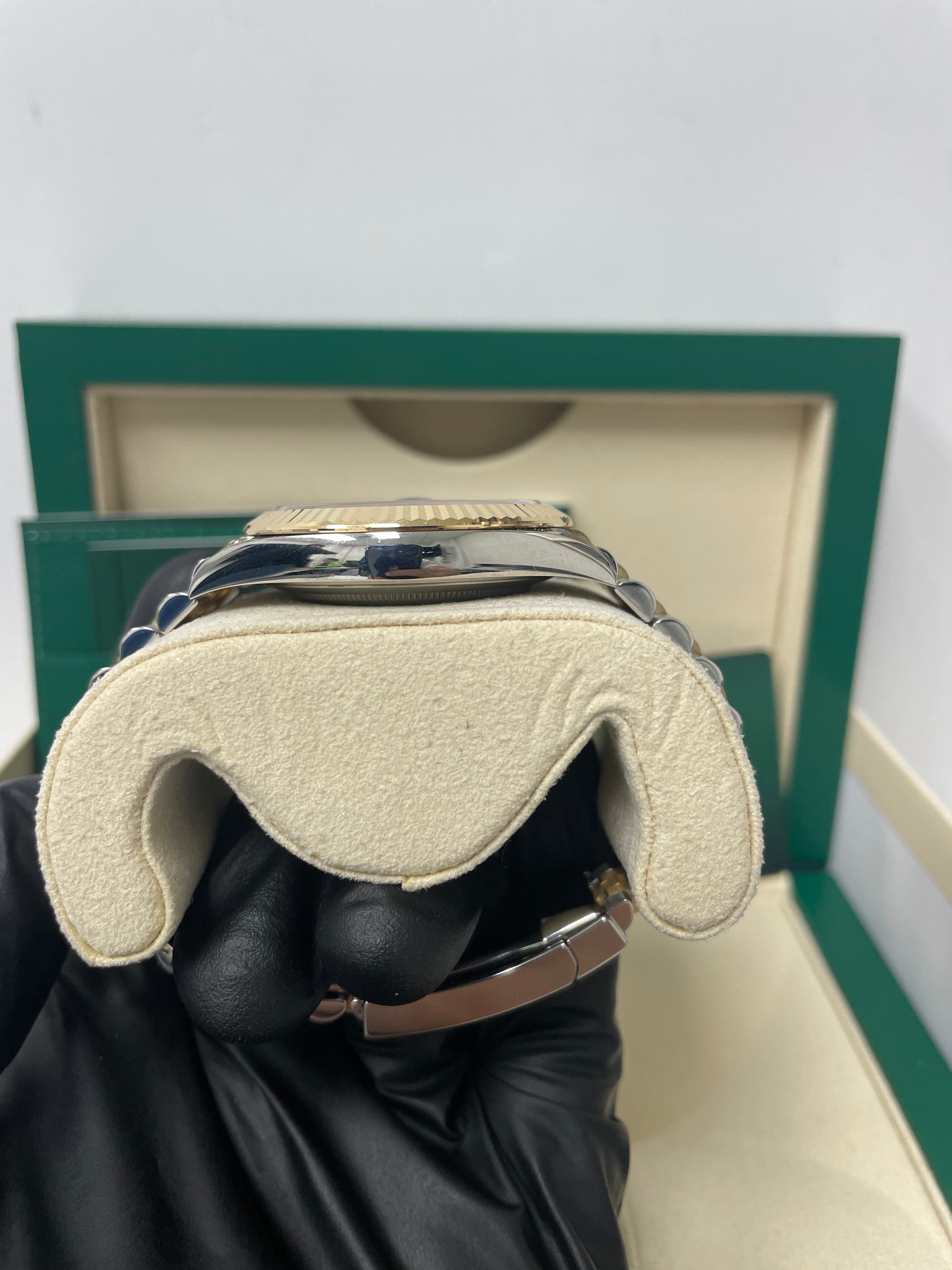 Rolex Datejust 41 Two-Tone Yellow Gold & Stainless Steel - Grey Slate Roman Wimbledon Dial - Fluted Bezel - Jubilee Bracelet (Ref# 126333)