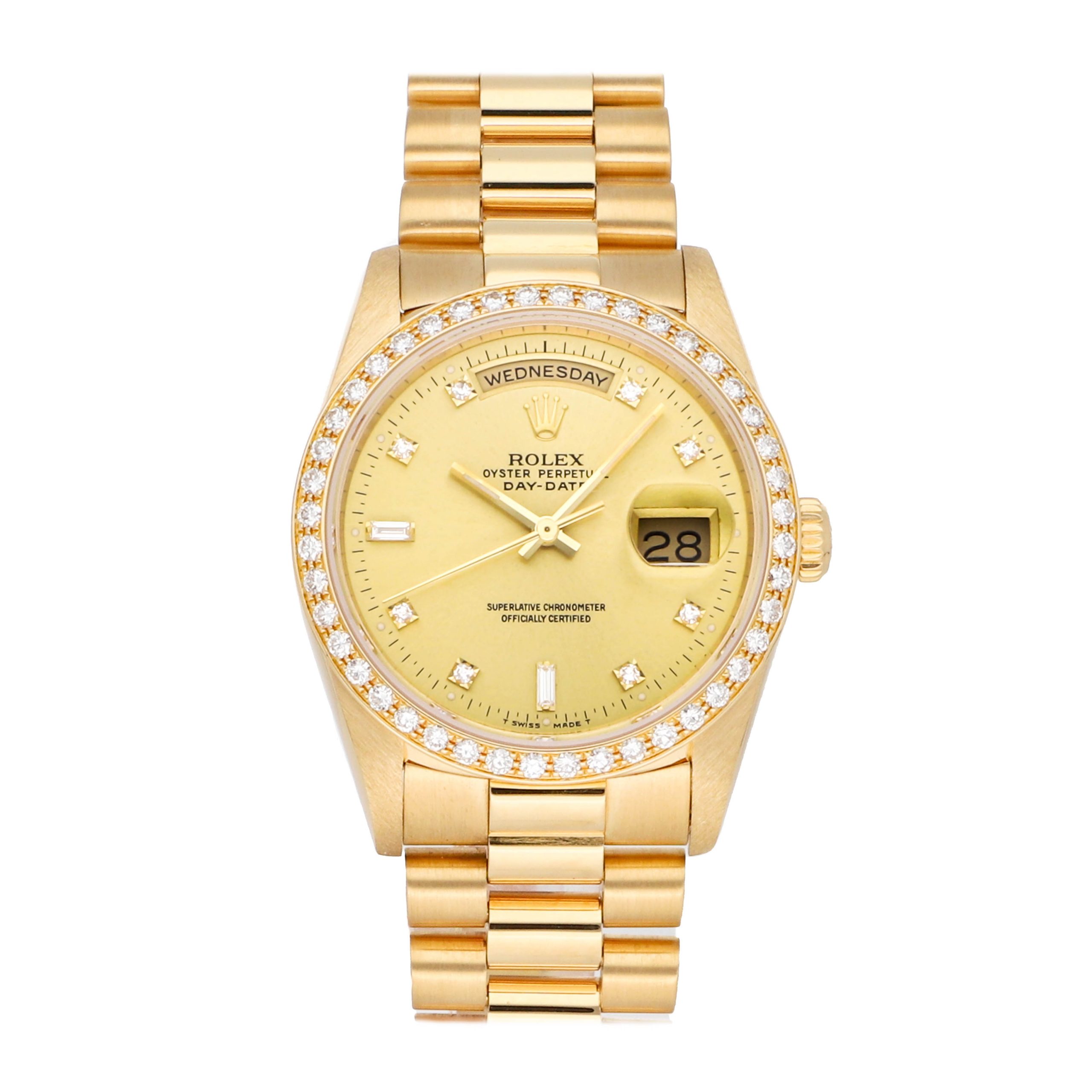 Rolex Super Clone Watch : Day-Date 18348 CHP SM RD BG PRS