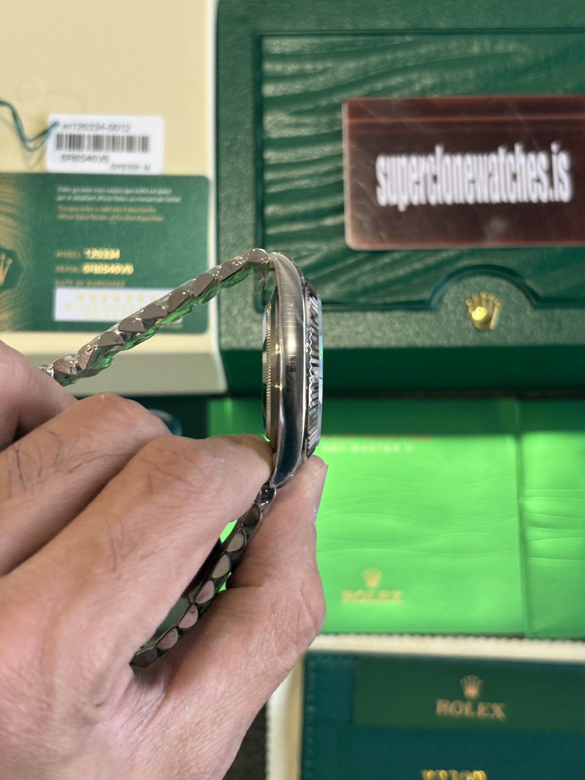 Super Clone Rolex Datejust 41 Black Dial Diamond hour Markers 3235 Movement