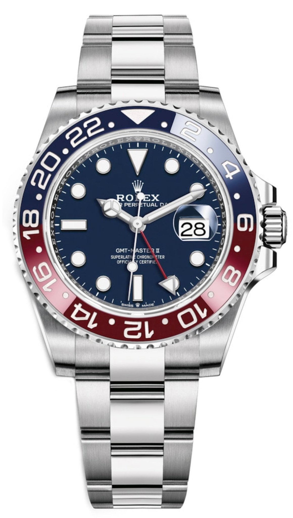 Rolex GMT-Master II - 40mm White Gold Pepsi - Blue Dial - Oyster Bracelet (Ref#126719BLRO)