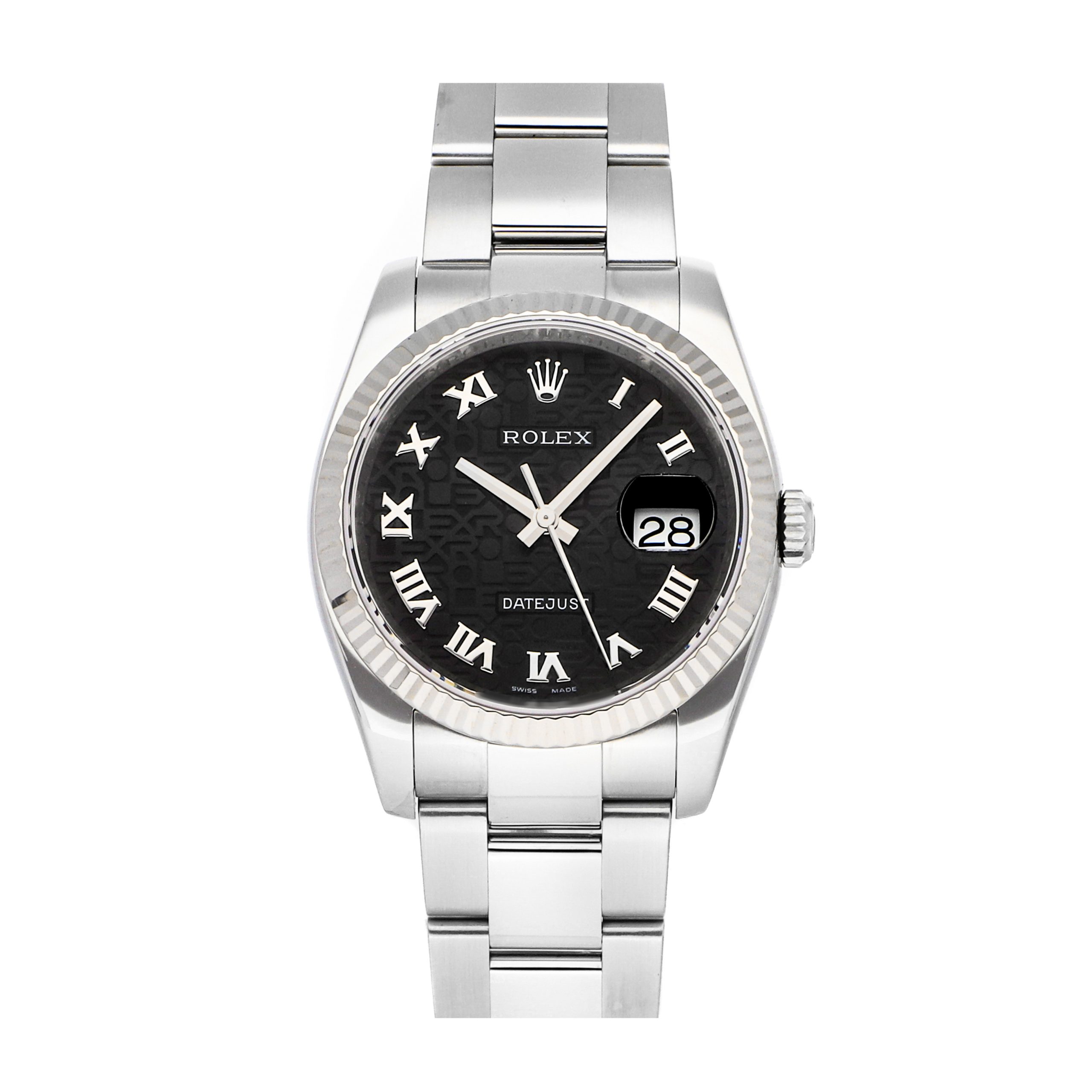 Rolex Super Clone Watch : Datejust 116234 BLK JUB ROM OYS