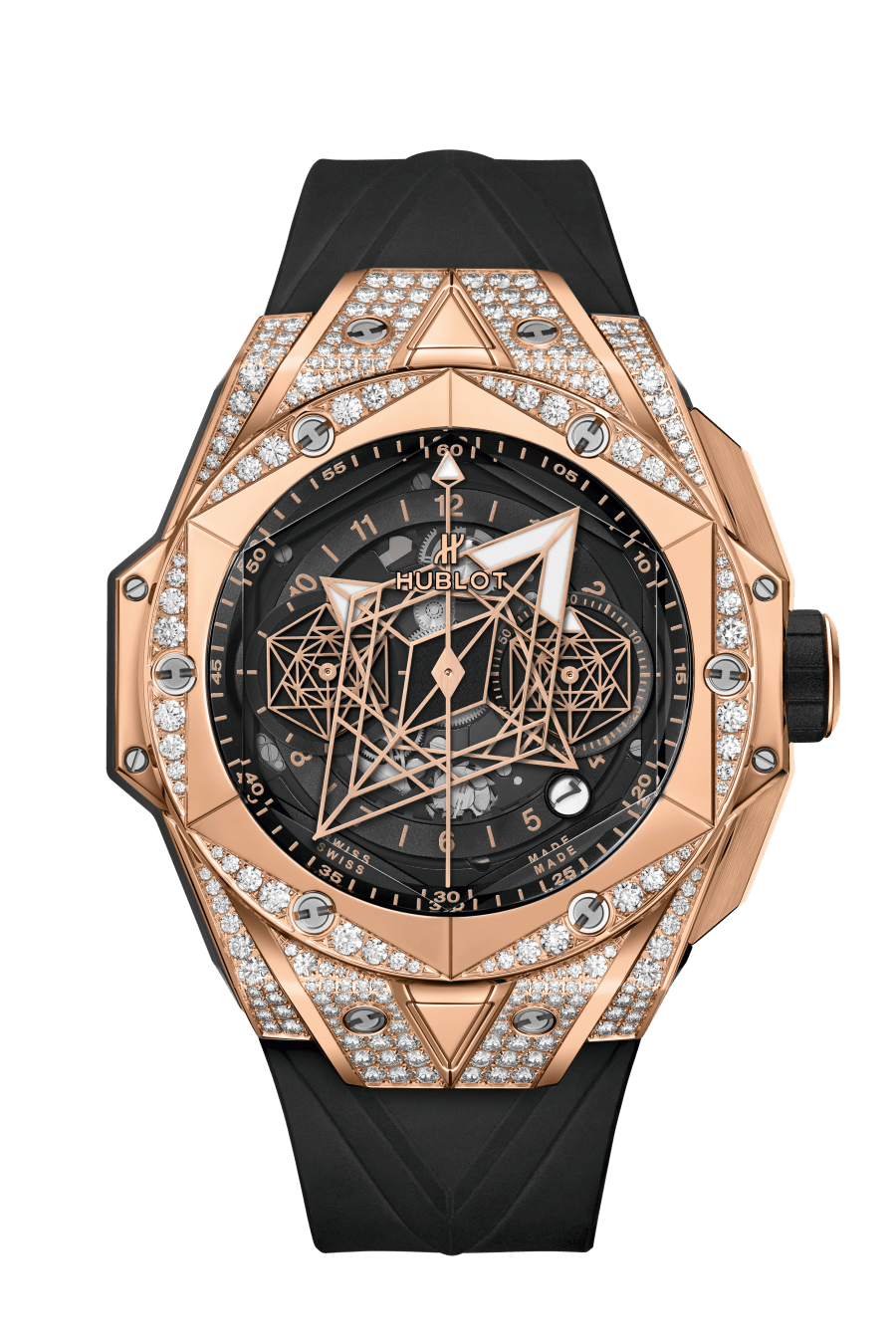 HUBLOT BIG BANG SANG BLEU II KING GOLD PAVÉ 45MM 418.OX.1108.RX.1604.MXM20