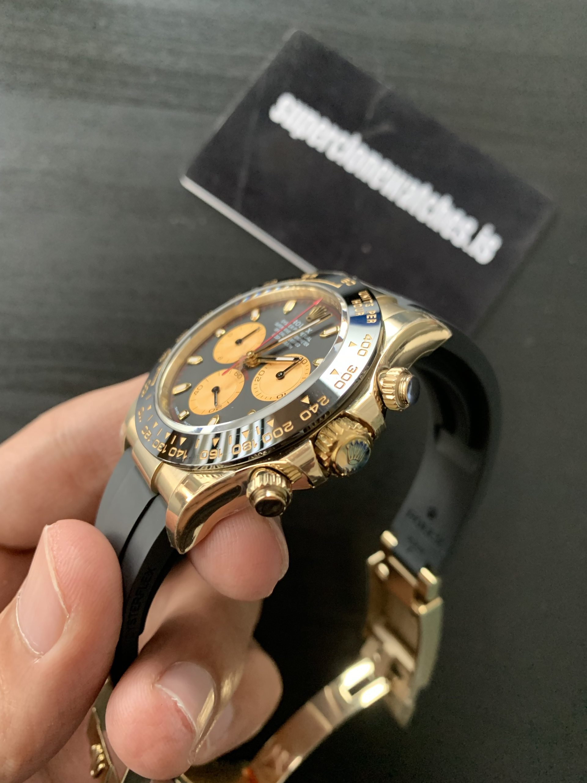 Paul Newman Rolex Daytona Ref.116518 Yellow Gold Oysterflex Replica