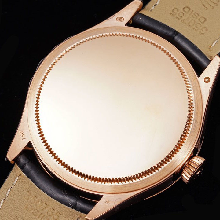 Rolex Cellini Date Watch 39mm rose gold black dial m50515-0011