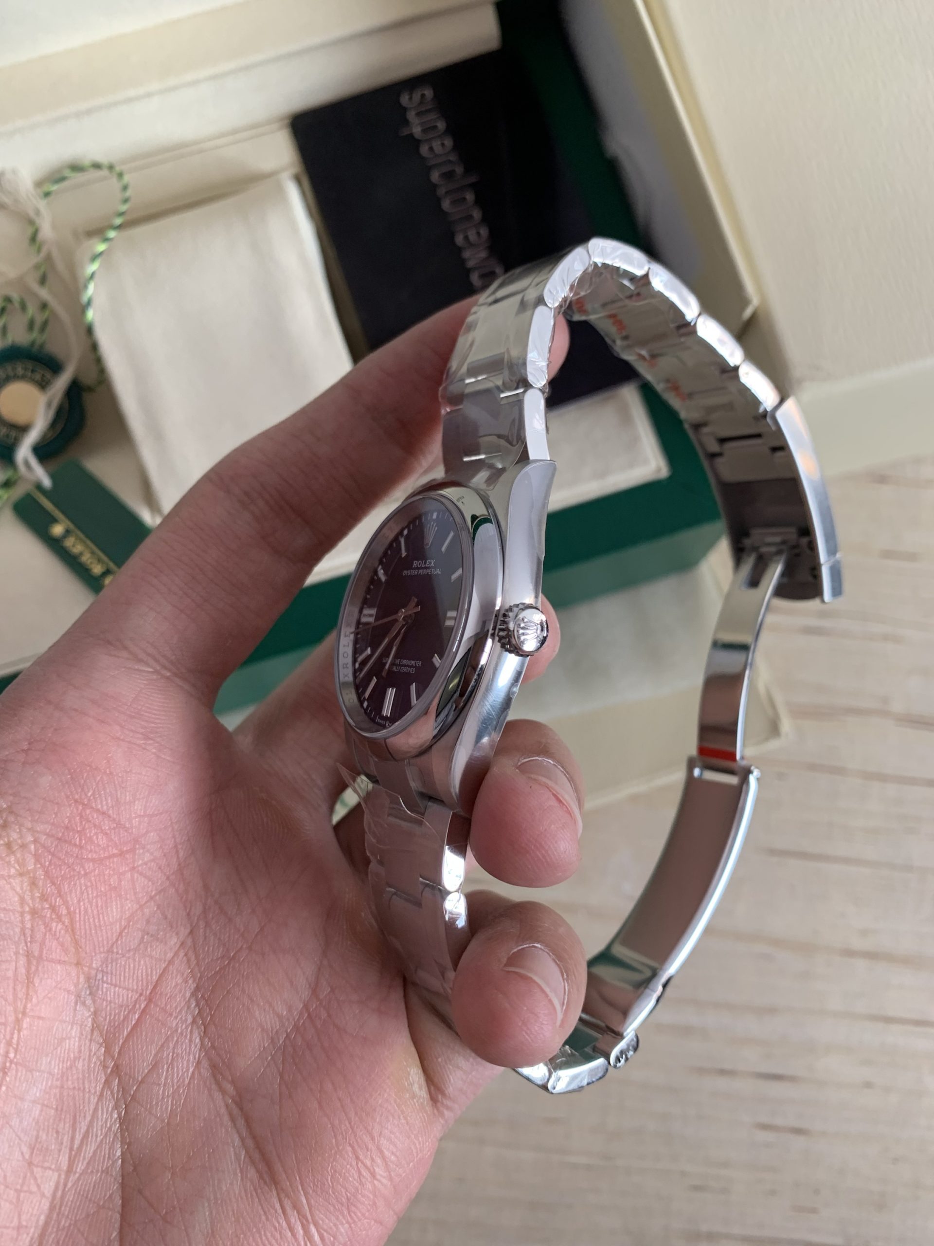 Fake Rolex Oyster Perpetual Green Dial 41mm 3230 Movement