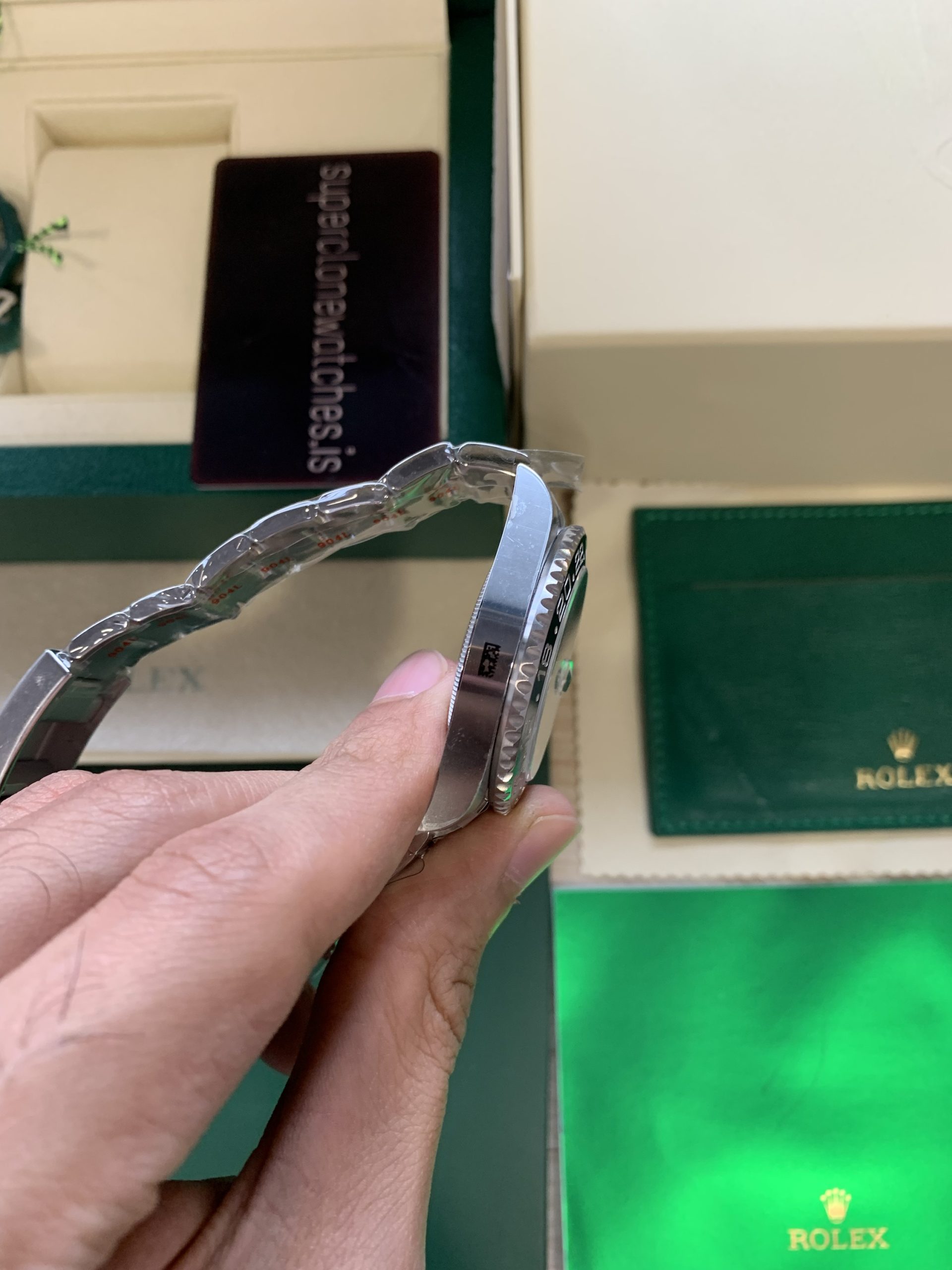 Rolex Bruce Wayne Replica GMT Master 2 904L Stainless steel Oyster Bracelet 3285 Movement