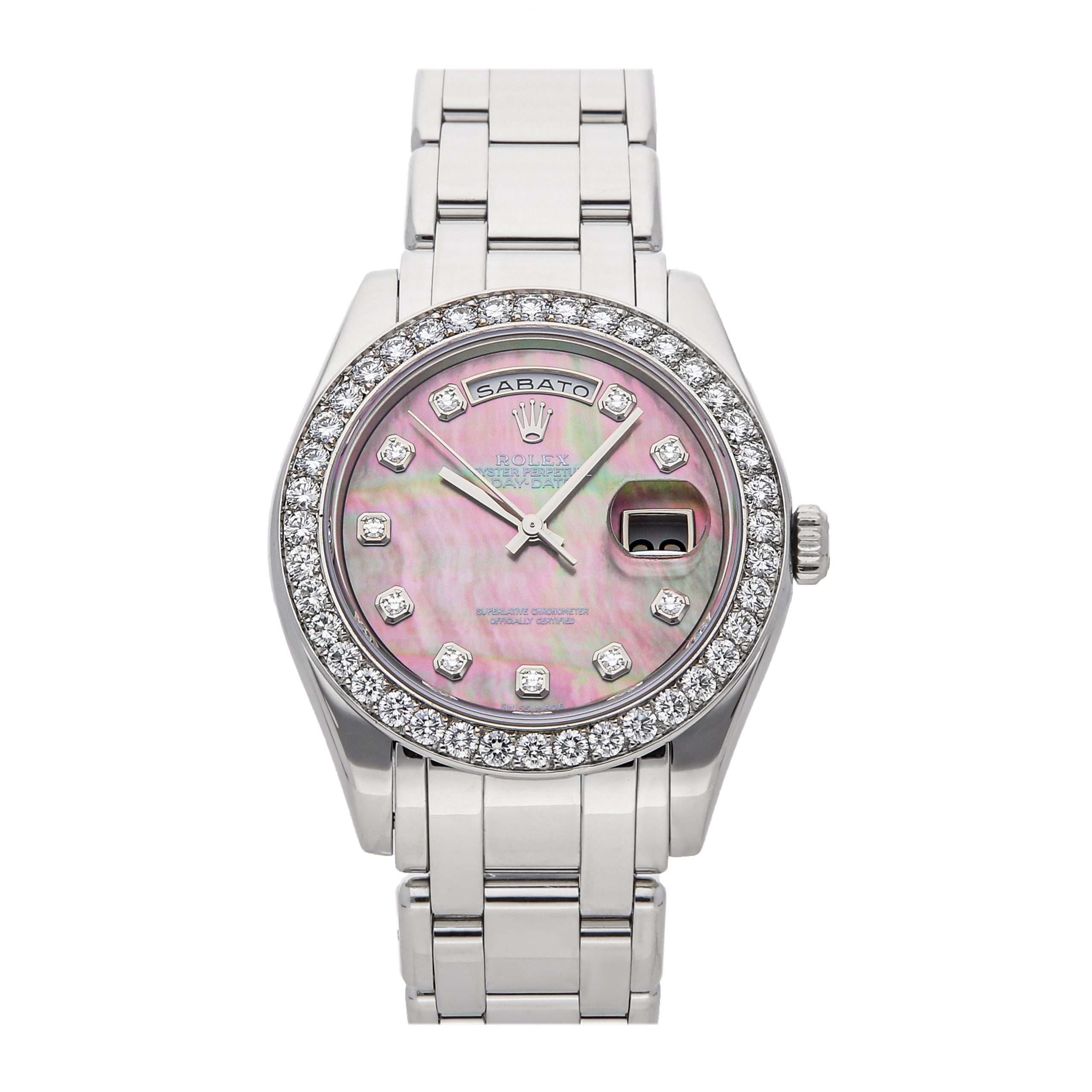 Rolex Super Clone Watch : Day-Date 18946 BLK MOP DI PRL