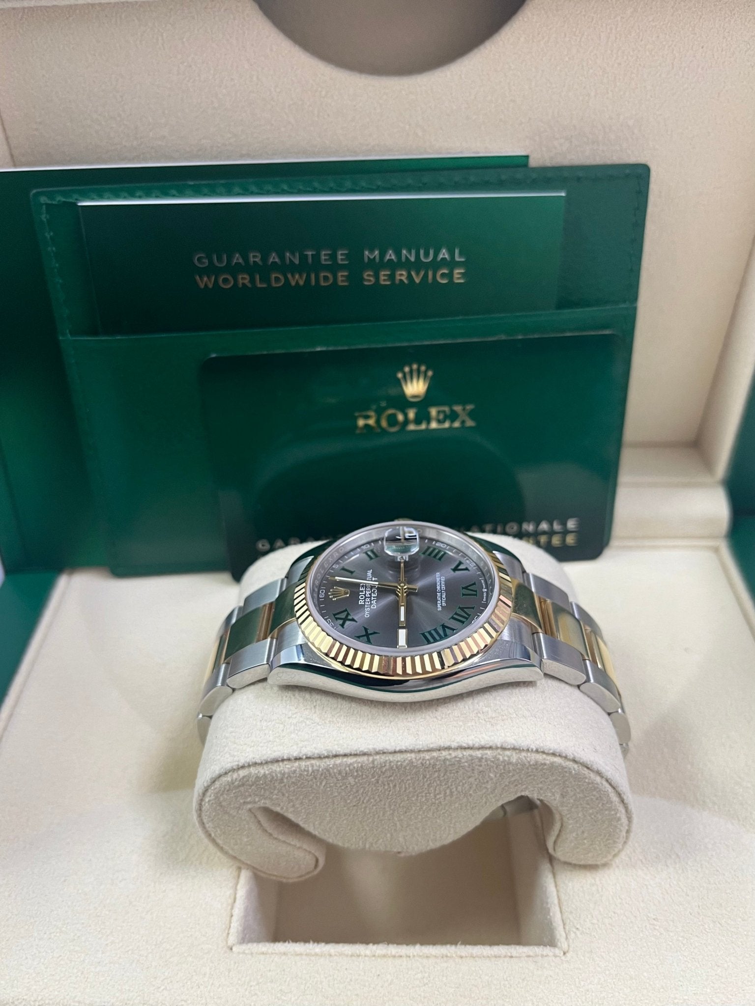 Rolex Datejust 36mm Wimbledon Dial Yellow Gold and Steel 126233