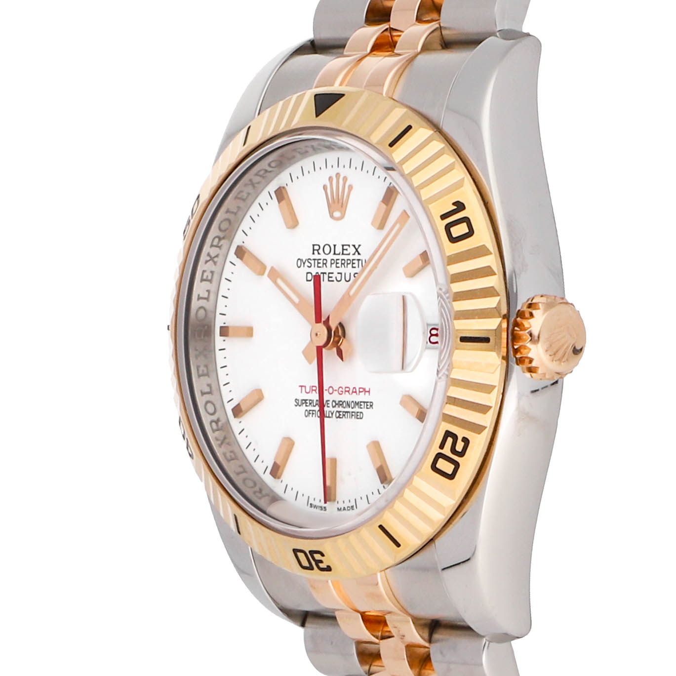 Rolex Super Clone Watch : Datejust Turn-O-Graph 116261 WHT IX JUB