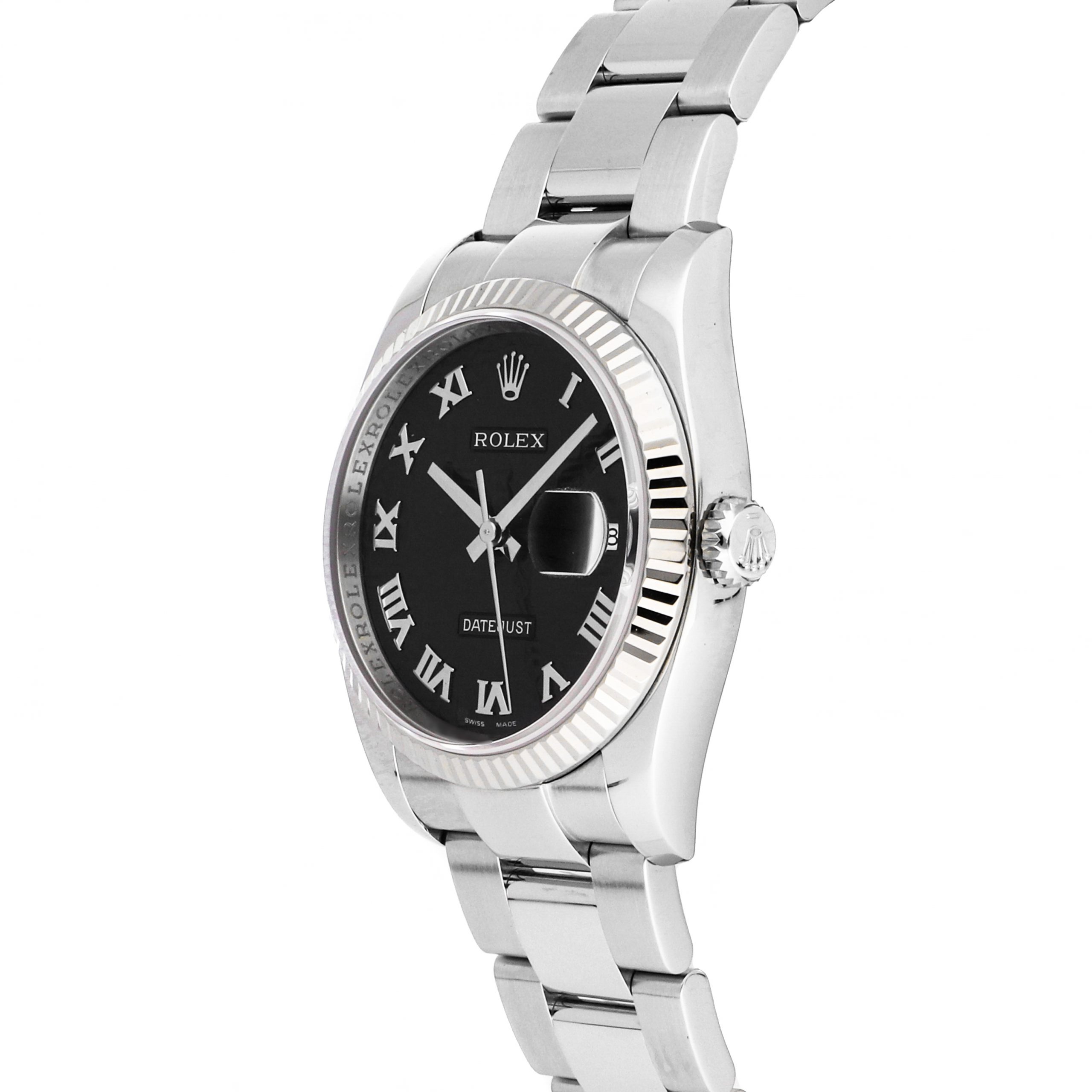 Rolex Super Clone Watch : Datejust 116234 BLK JUB ROM OYS