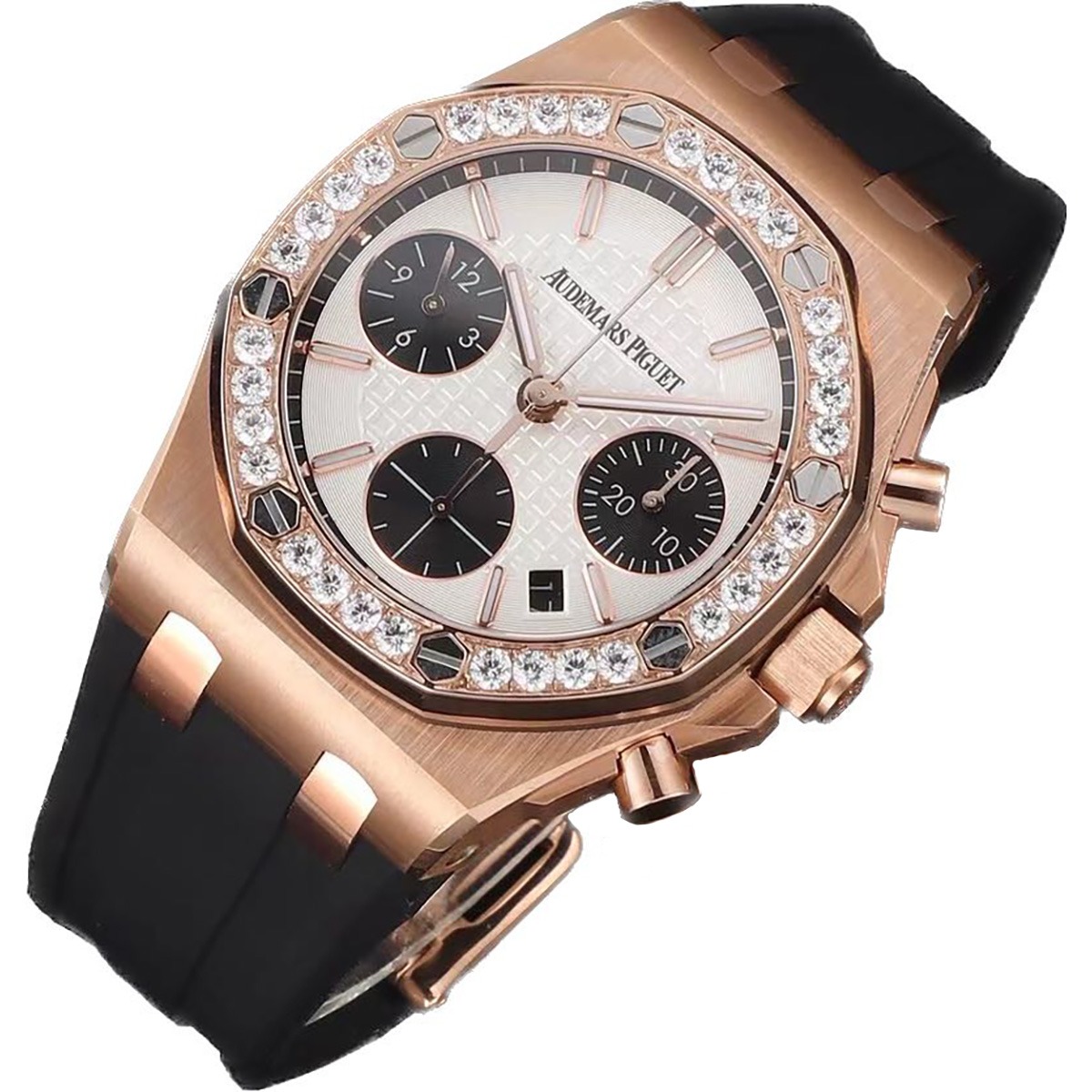 Audemars Piguet Royal Oak Offshore Chronograph 37 mm, White/Black/Rose Gold Ref. 26231OR.ZZ.D003CA.01