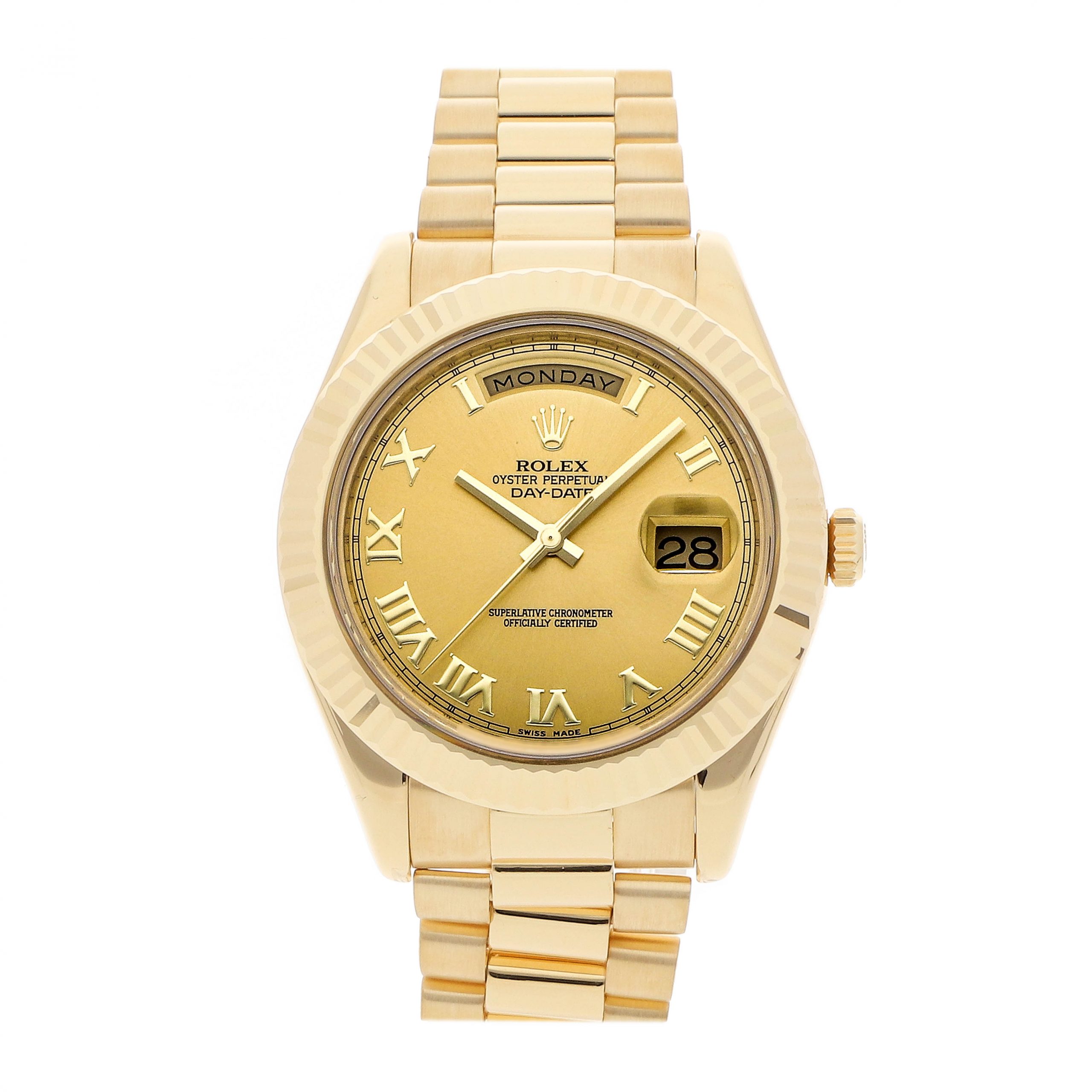 Rolex Super Clone Watch : Day-Date II YG 218238-0038