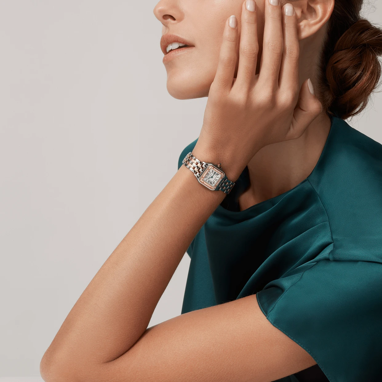 CARTIER PANTHÈRE Rose Gold Mix Diamond 30mm Small Model W3PN0006