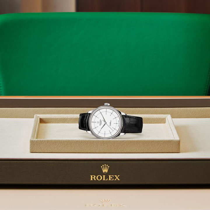 Rolex Cellini Time 39 mm 18 ct white gold polished finish m50509-0016