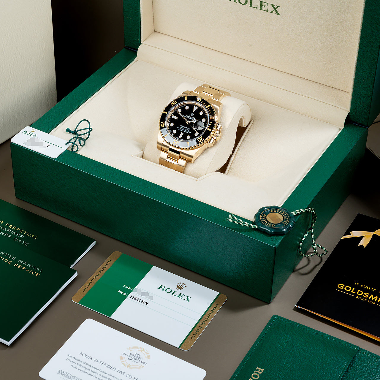 Rolex Perpetual Submariner Date 41mm Black Dial Yellow Gold 126618LN