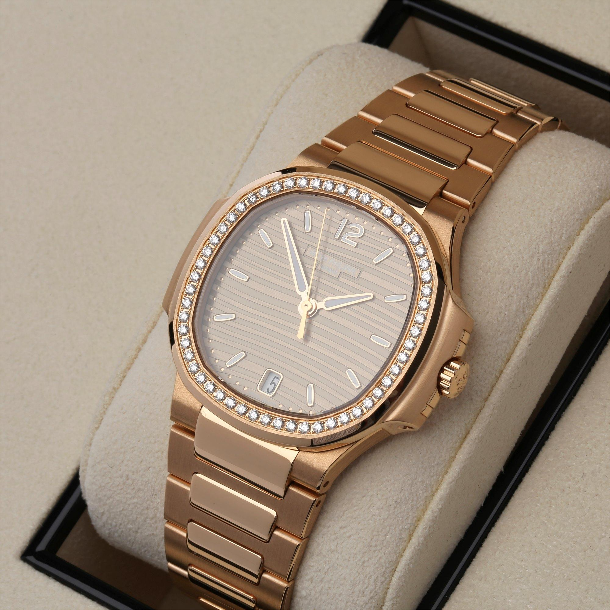 Patek Philippe Nautilus Rose Gold Diamond Bezel 7118/1200R-010