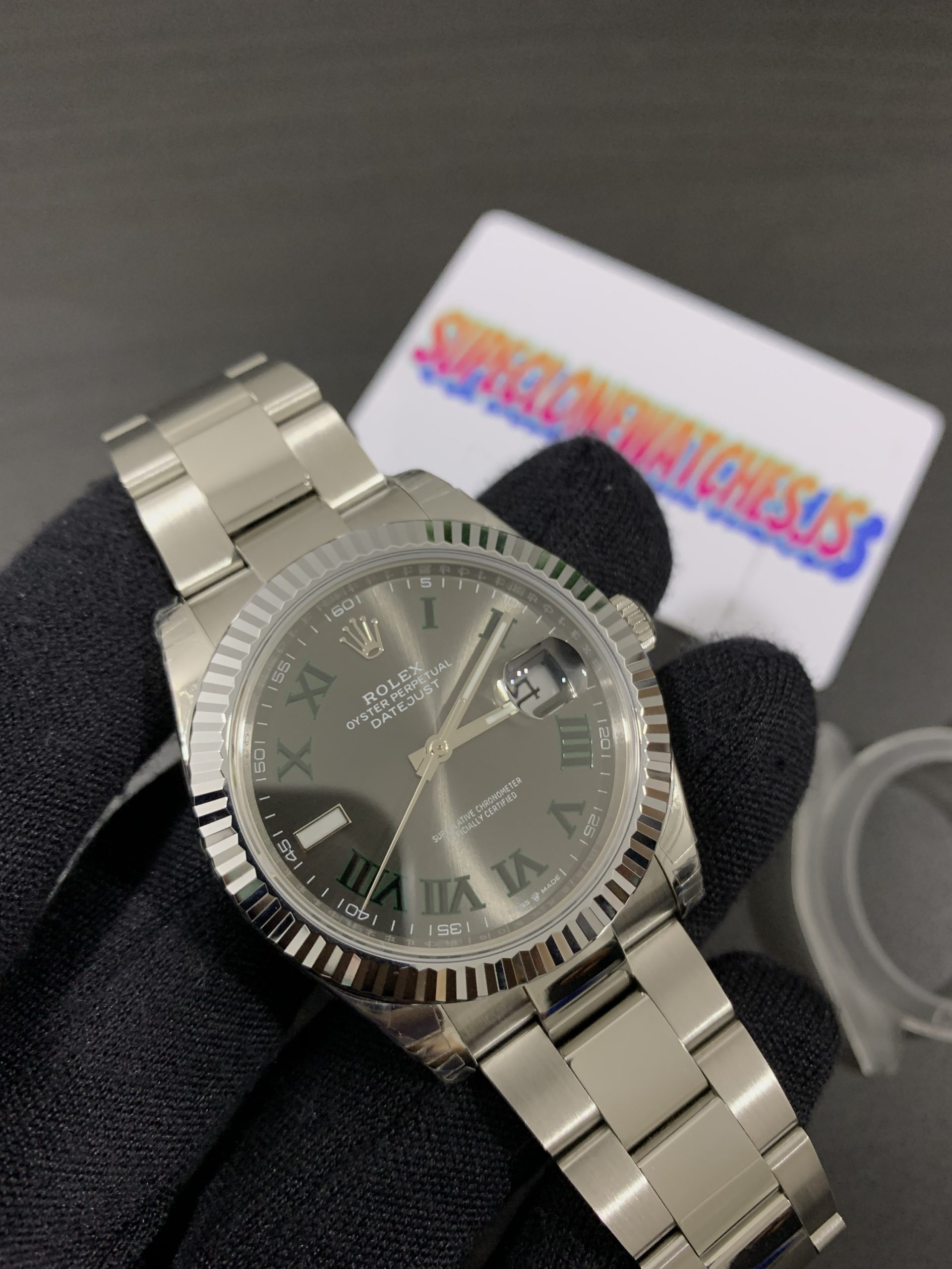 Rolex Datejust 41 Wimbledon 904L Stainless steel Swiss 3235 Movement Super Replica