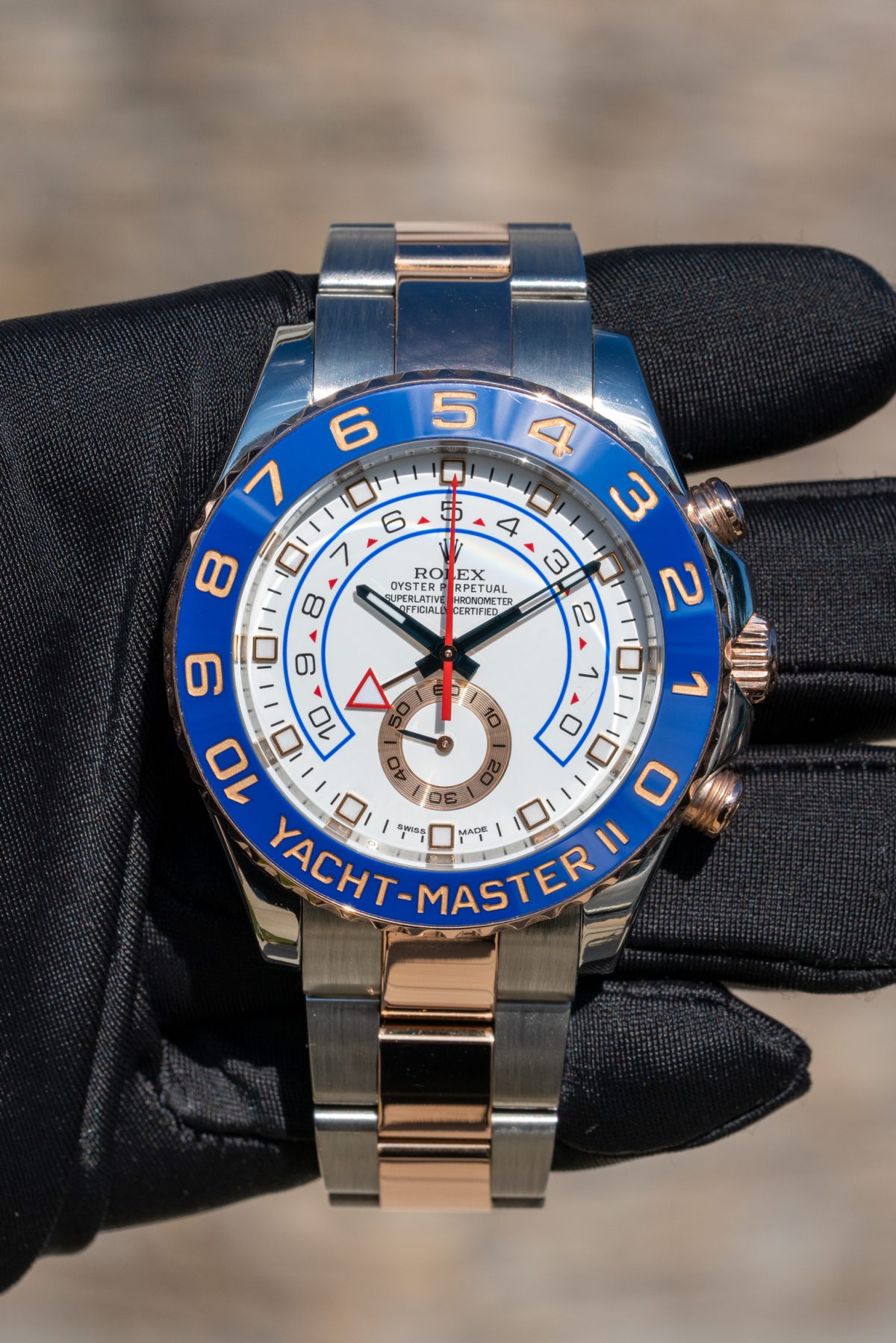 Rolex YACHT-MASTER II--(Rose Gold Strap) 116681-78211