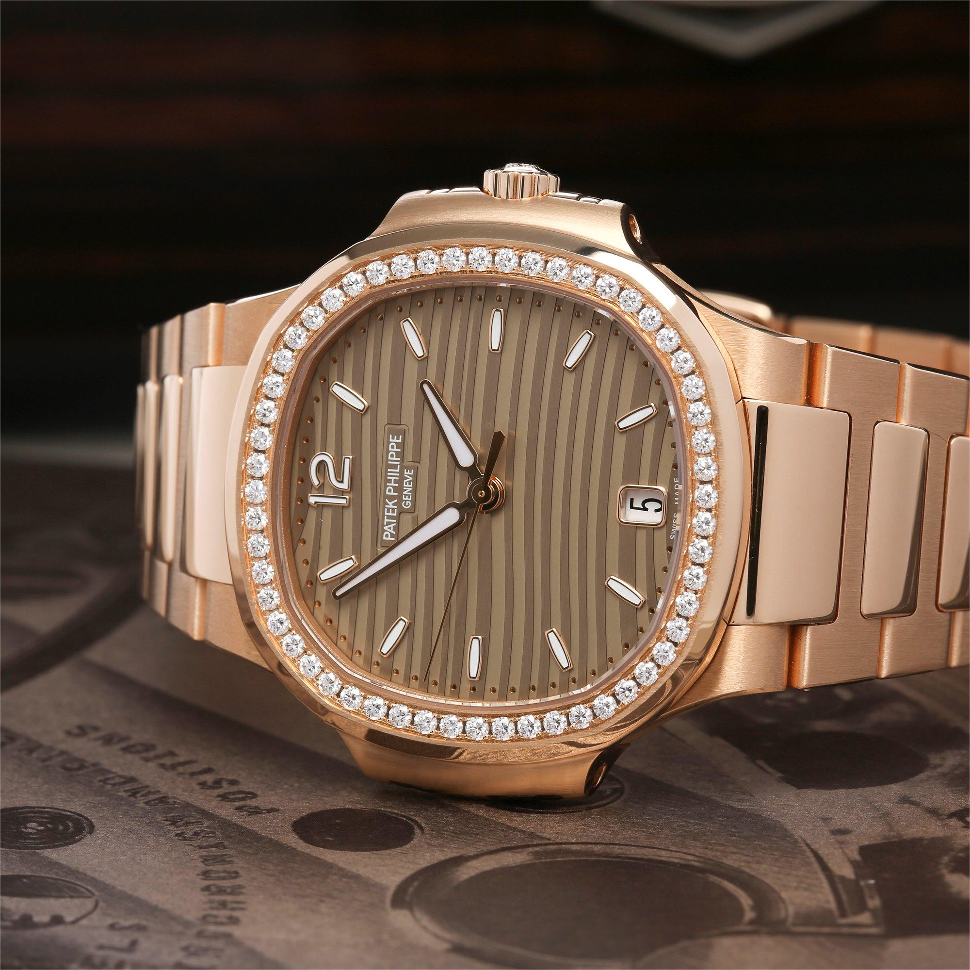 Patek Philippe Nautilus Rose Gold Diamond Bezel 7118/1200R-010
