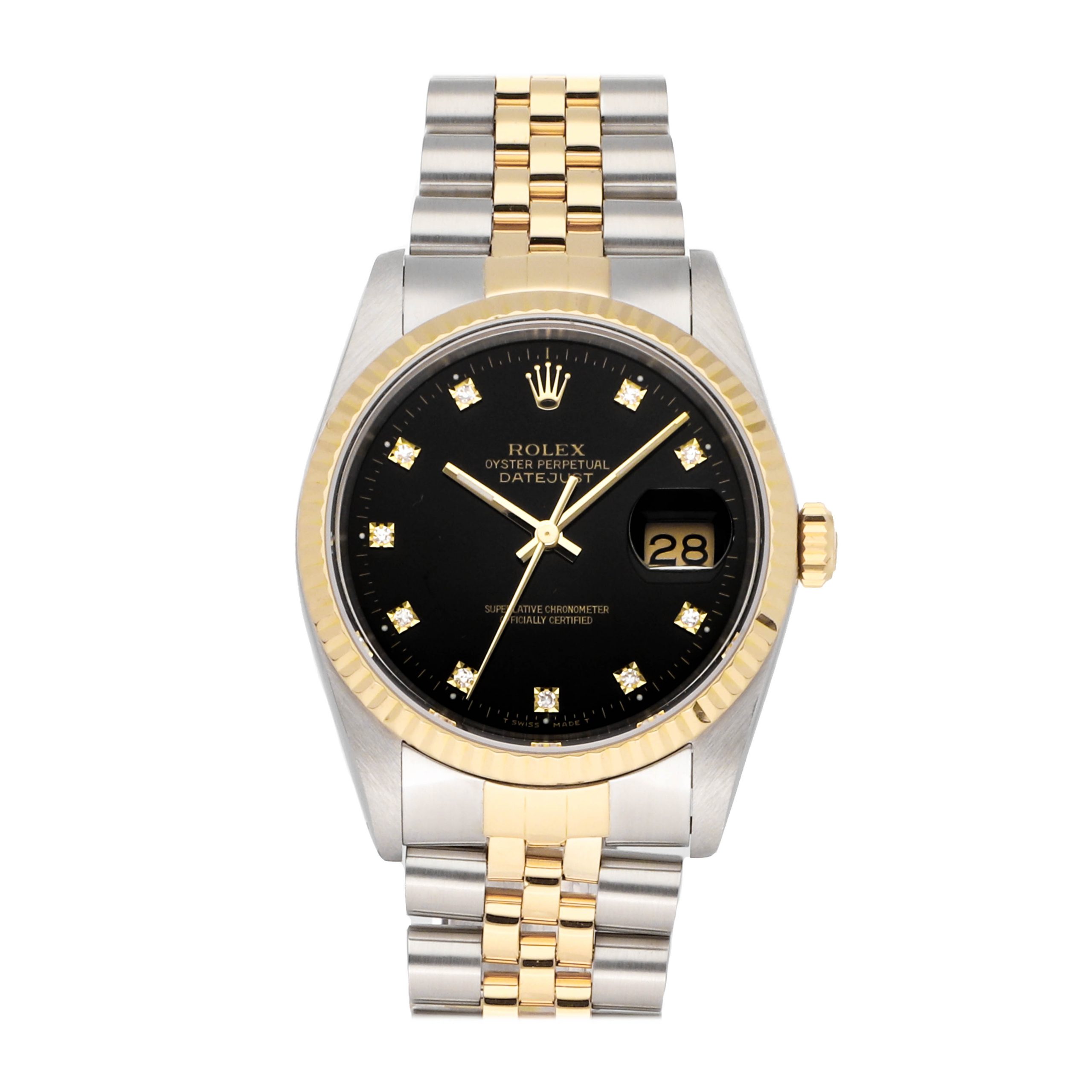 Rolex Super Clone Watch : Datejust 16233 BLK DI JUB