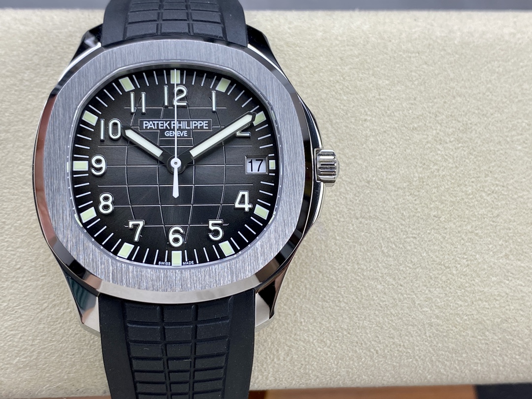 (Top version 1:1)Patek Philippe Aquanaut Stainless Steel/ Black Embossed Dial 40mm (Ref#5167A-001)